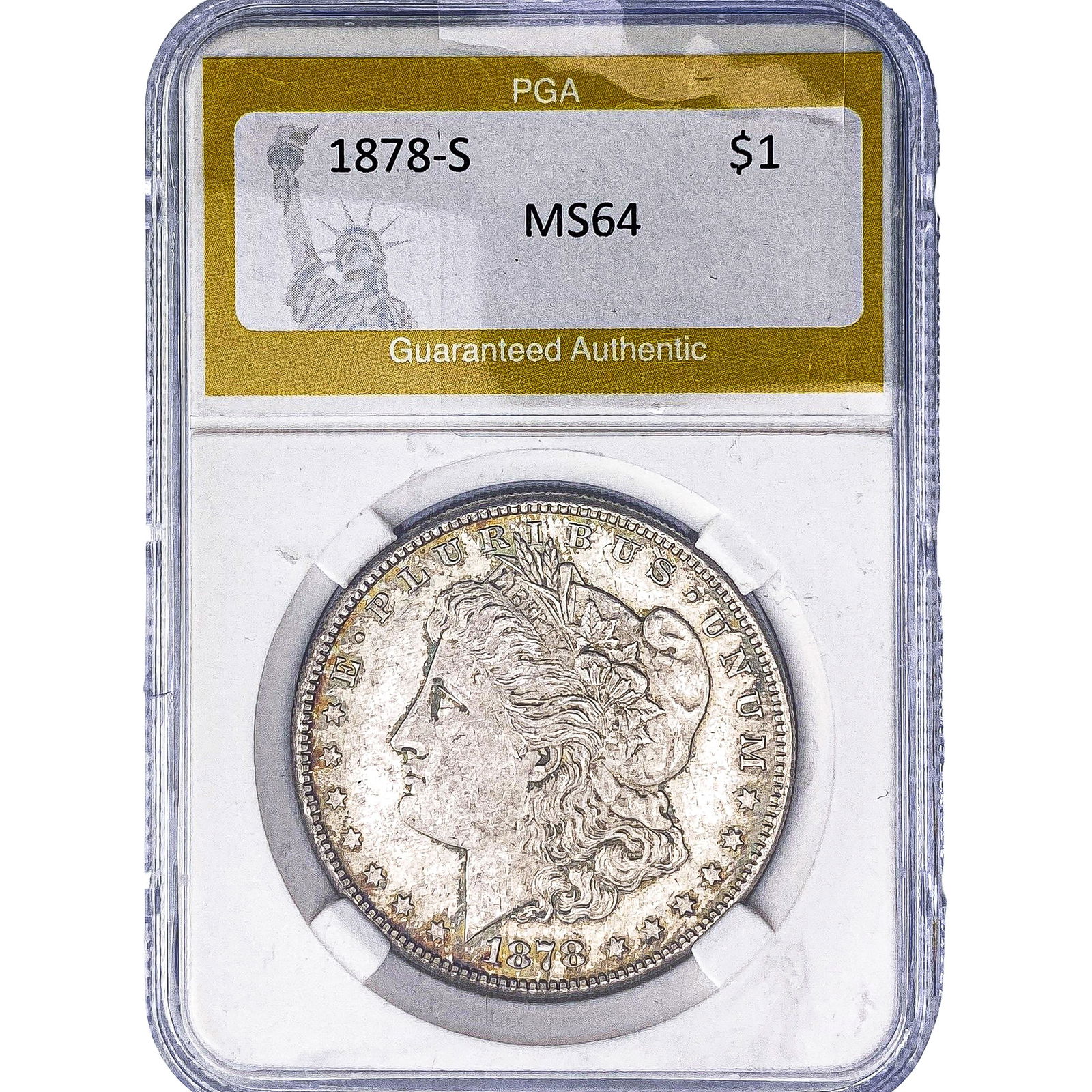 1878-S Morgan Silver Dollar PGA MS64: 1878-S Morgan Silver Dollar PGA MS64