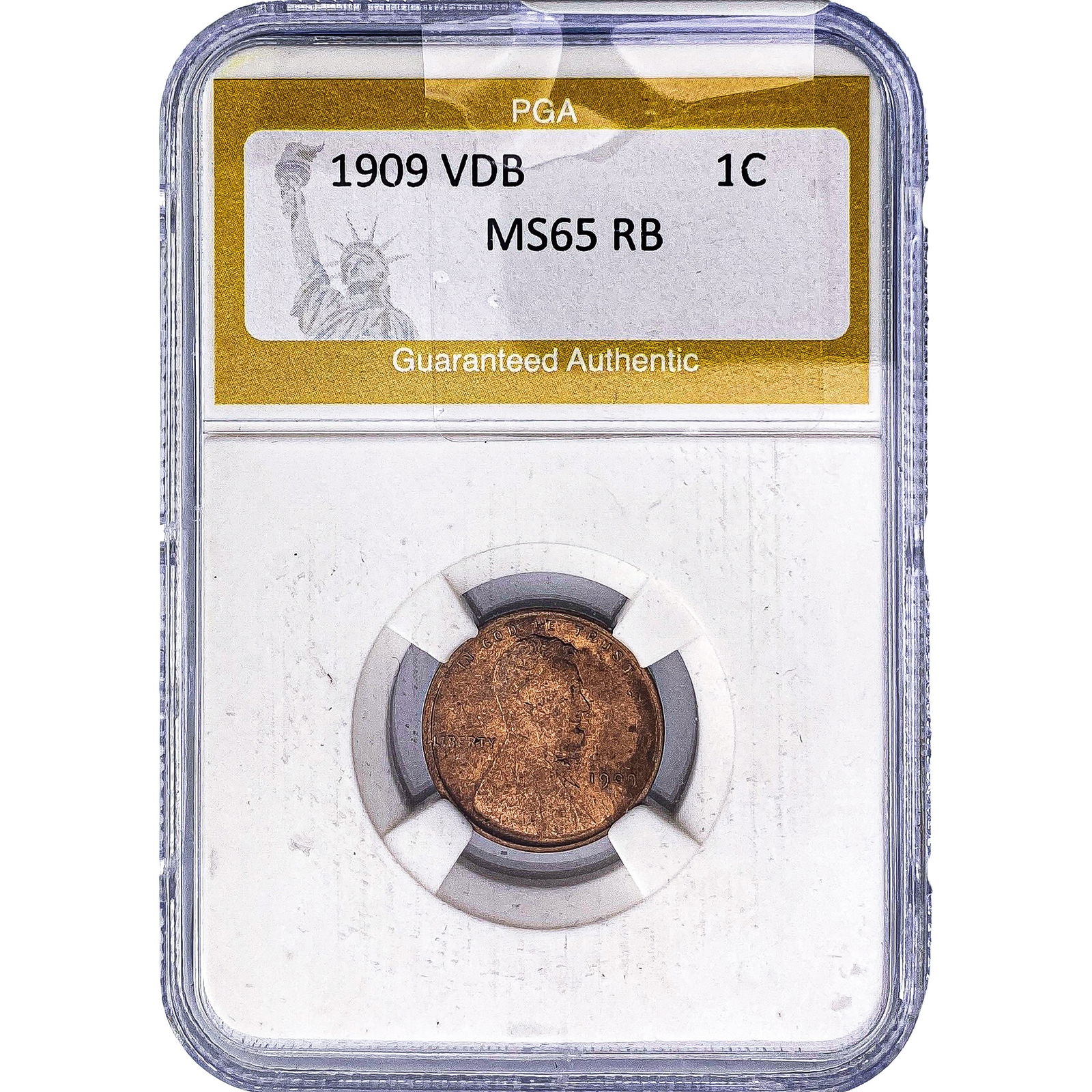 1909 VDB Wheat Cent PGA MS65 RB (1 of 2)