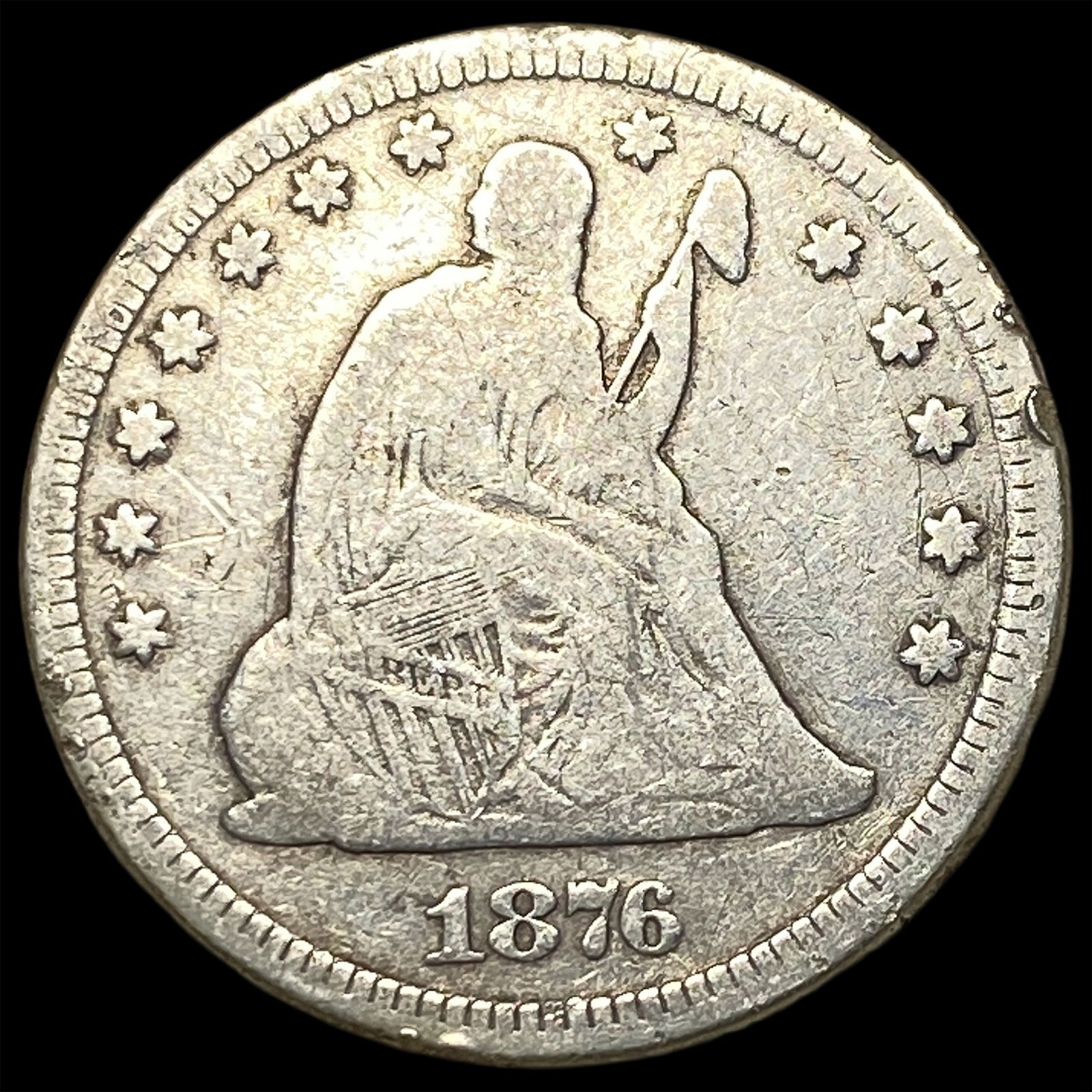 1876 Seated Liberty Quarter NICELY CIRCULATED (1 of 2)