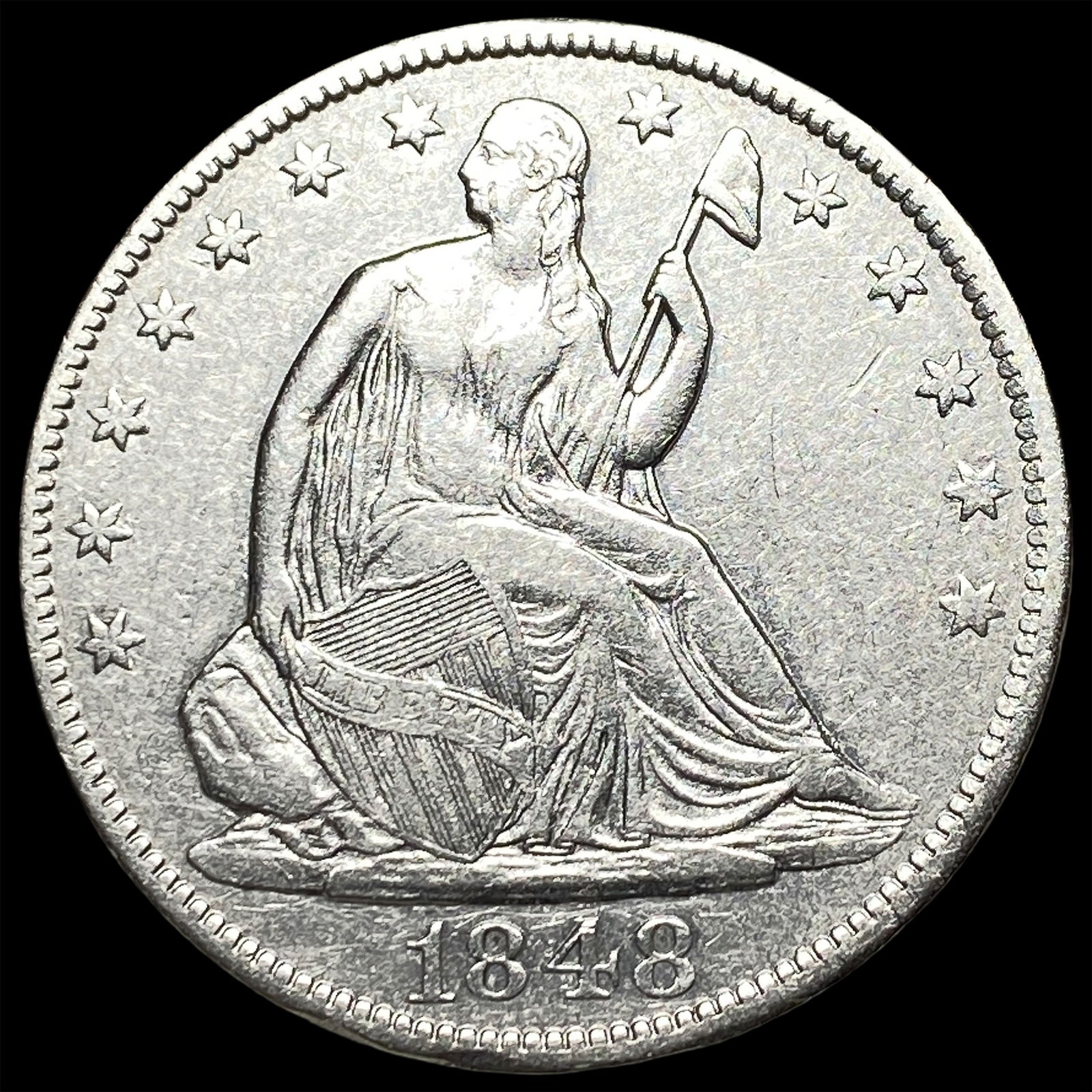 1848-O Silver Half Dollar CLOSELY UNCIRCULATED (1 of 2)
