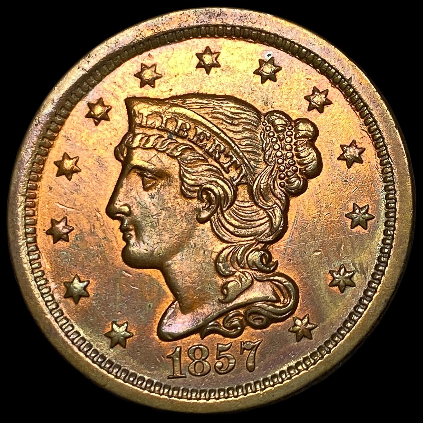 1857 Copper-Nickel Flying Eagle Cent CLOSELY UNCIRCULATED (1 of 2)