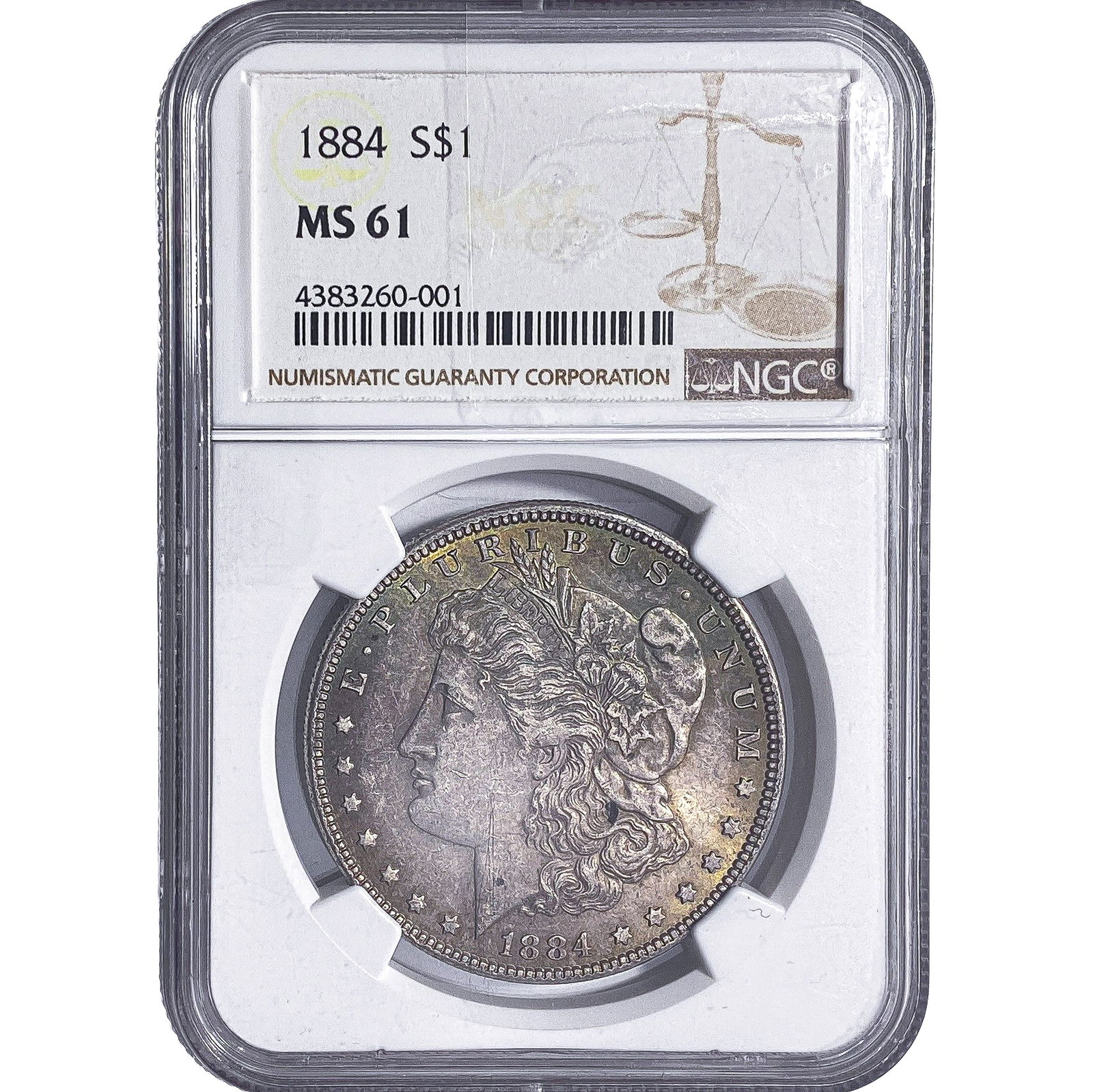 1884 Morgan Silver Dollar NGC MS61 (1 of 2)