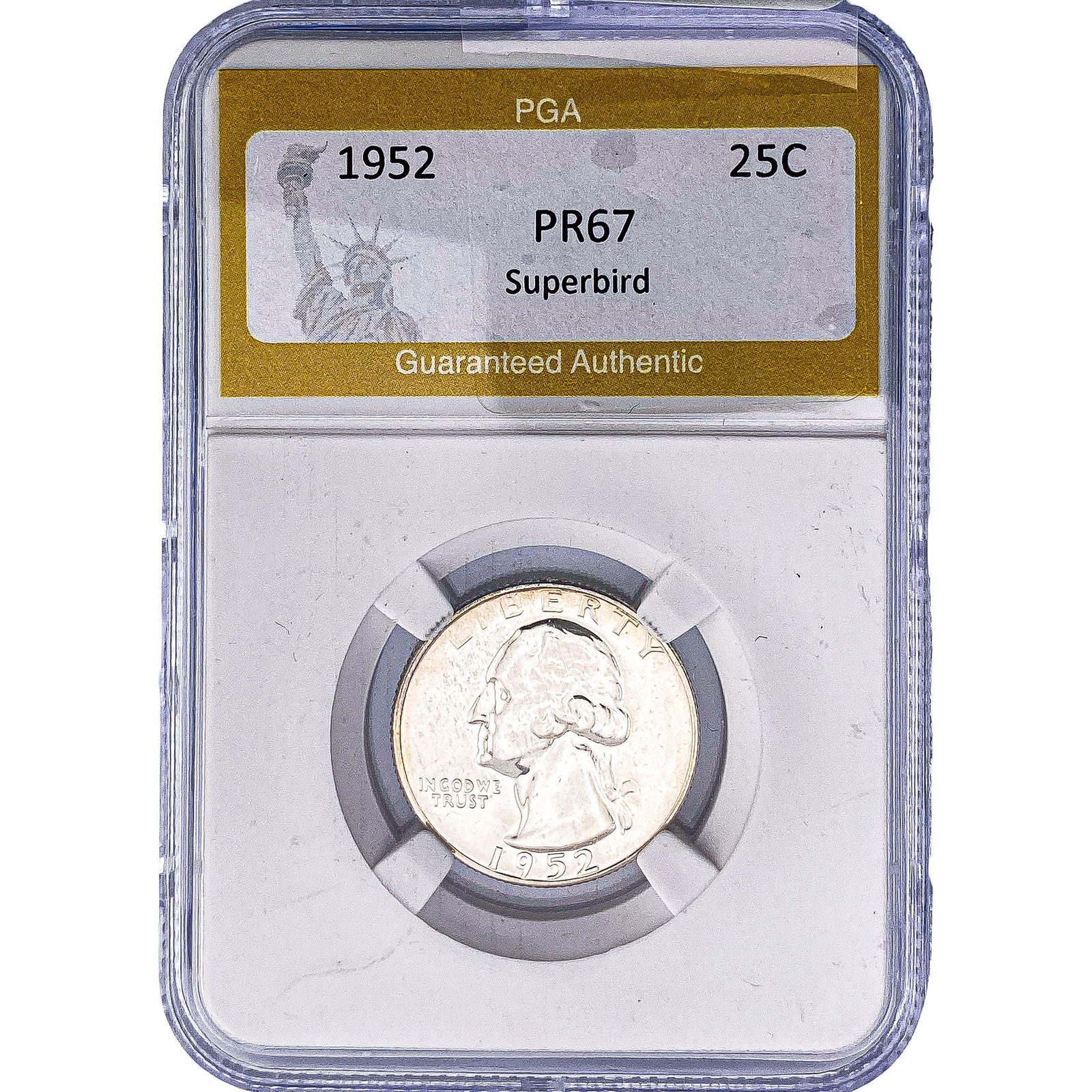 1952 Washington Silver Quarter PGA PR67 Superbird: 1952 Washington Silver Quarter PGA PR67 Superbird