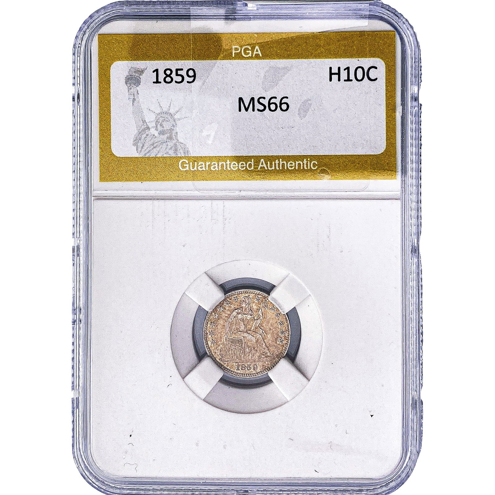 1859 Seated Liberty Half Dime PGA MS66: 1859 Seated Liberty Half Dime PGA MS66