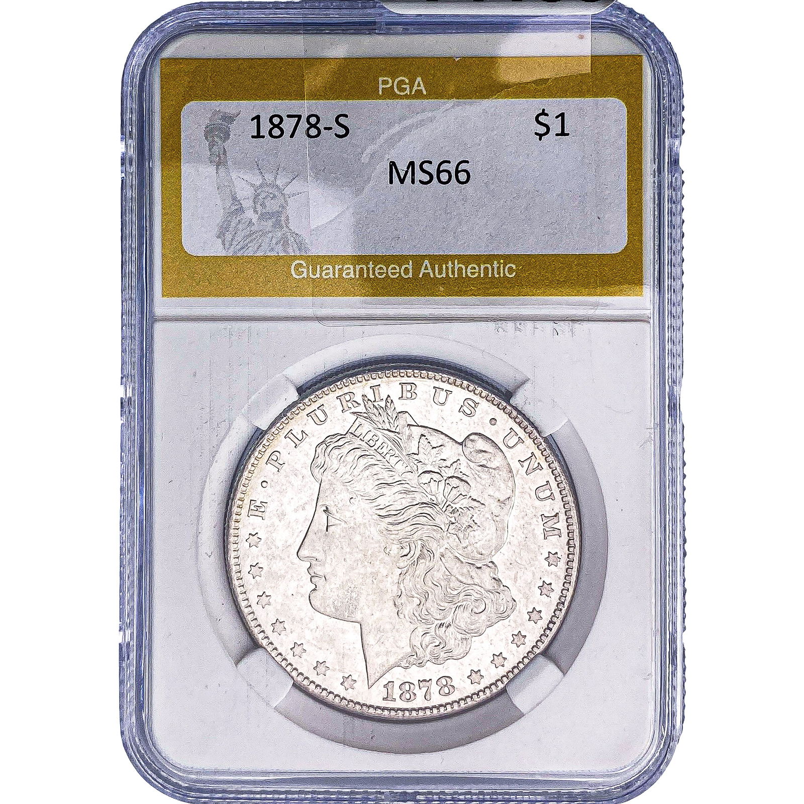 1878-S Morgan Silver Dollar PGA MS66 (1 of 2)