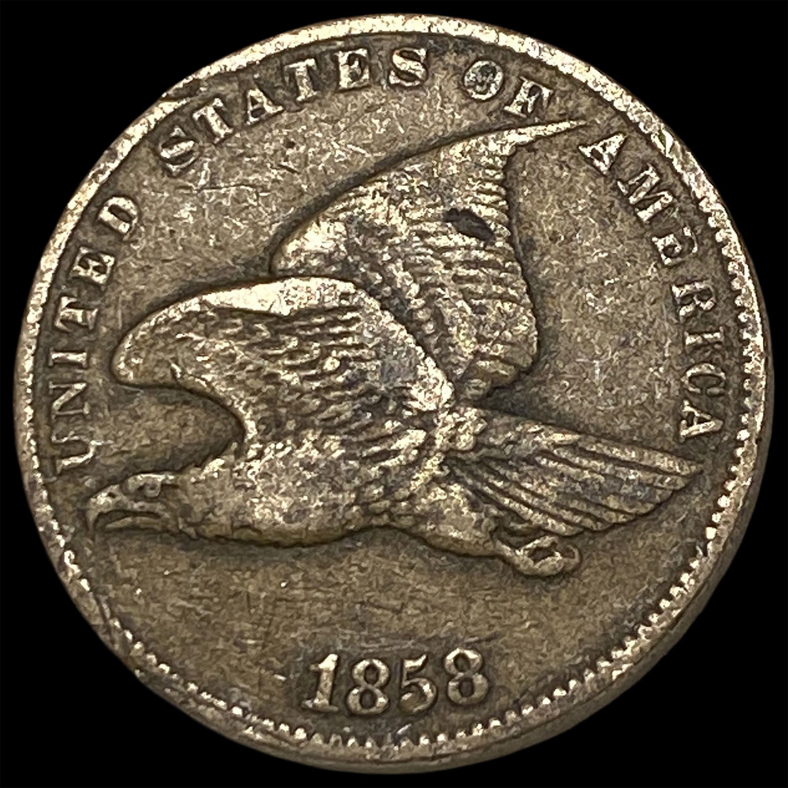 1858 Copper-Nickel Flying Eagle Cent HIGH GRADE (1 of 2)