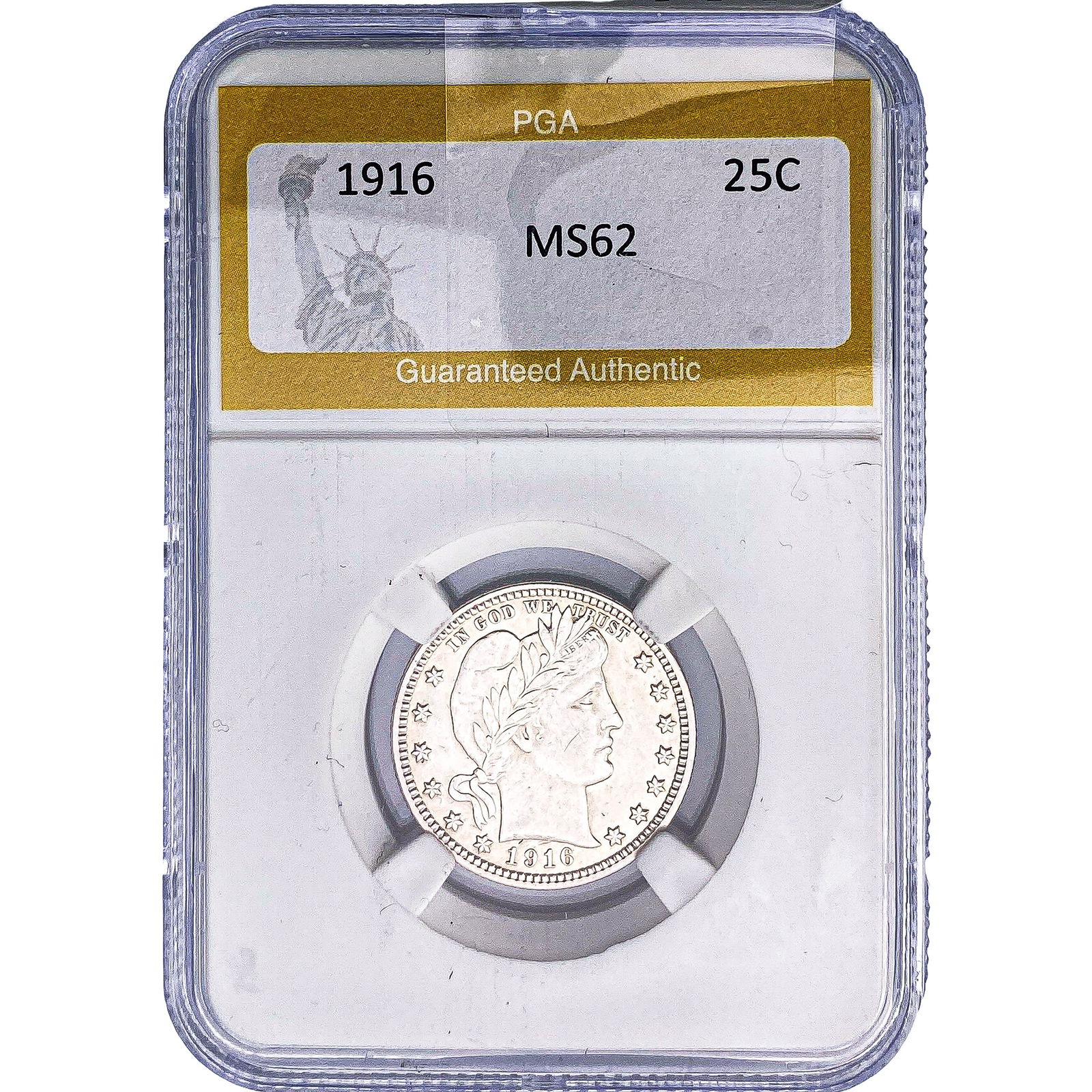 1916 Barber Quarter PGA MS62 (1 of 2)
