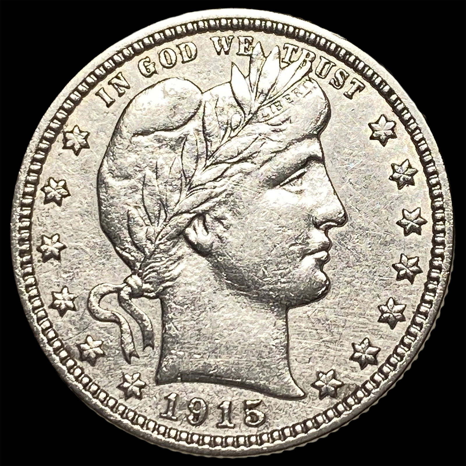 1915 Barber Silver Quarter NEARLY UNCIRCULATED (1 of 2)