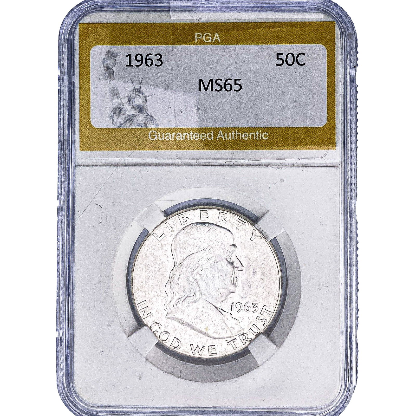 1963 Franklin Half Dollar PGA MS65: 1963 Franklin Half Dollar PGA MS65