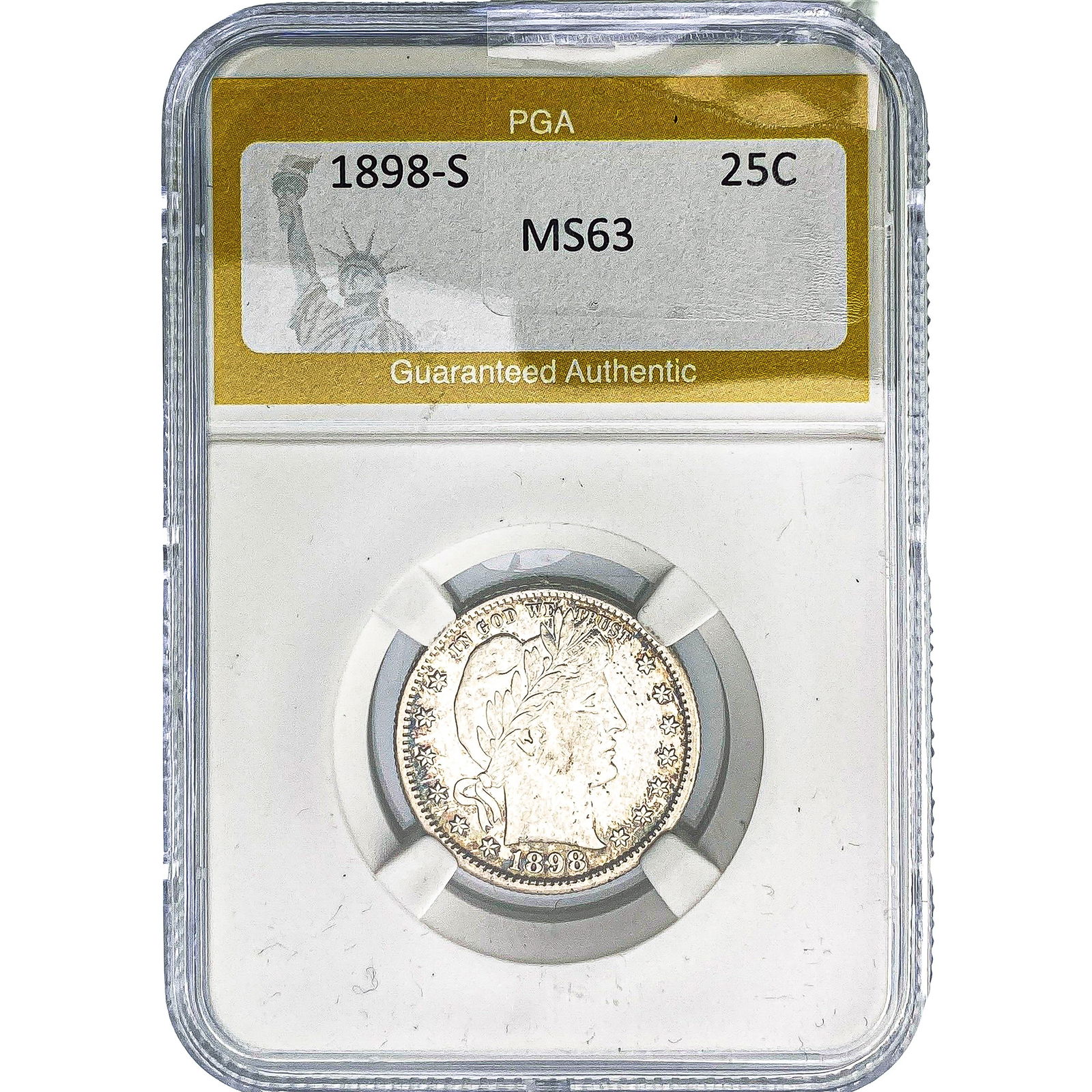 1898-S Barber Quarter PGA MS63 (1 of 2)
