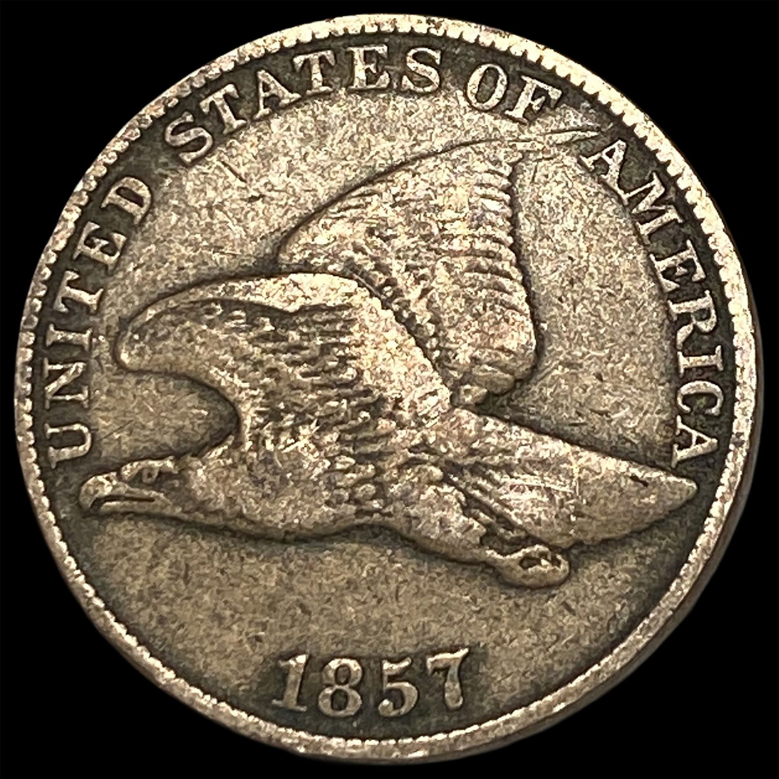1857 Copper-Nickel Flying Eagle Cent HIGH GRADE: 1857 Copper-Nickel Flying Eagle Cent HIGH GRADE
