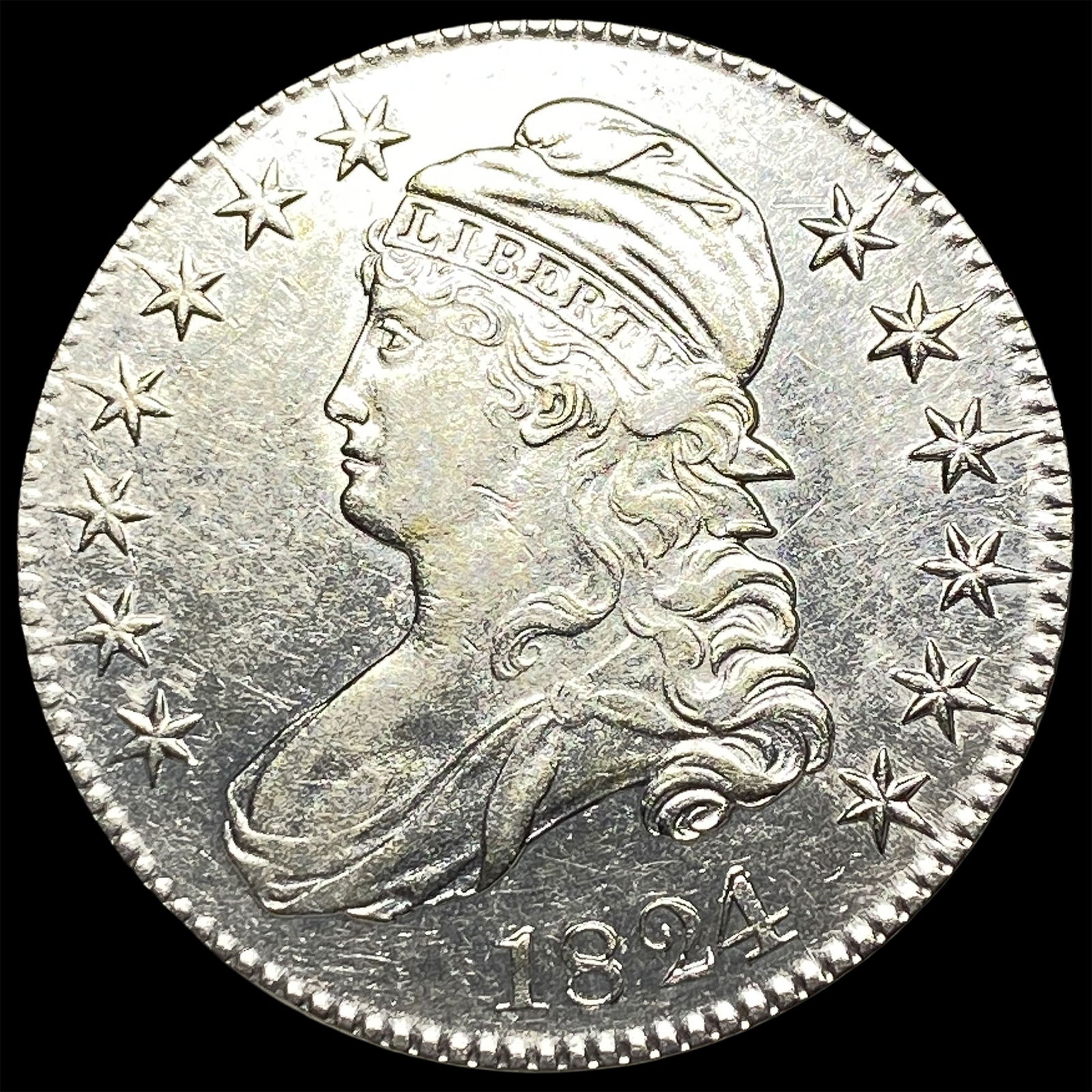 1824 Capped Bust Half Dollar CHOICE AU (1 of 2)