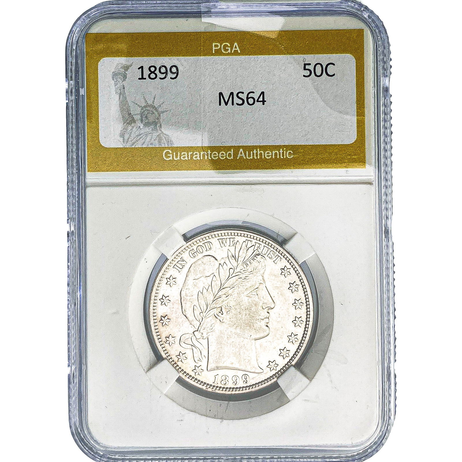 1899 Barber Half Dollar PGA MS64: 1899 Barber Half Dollar PGA MS64