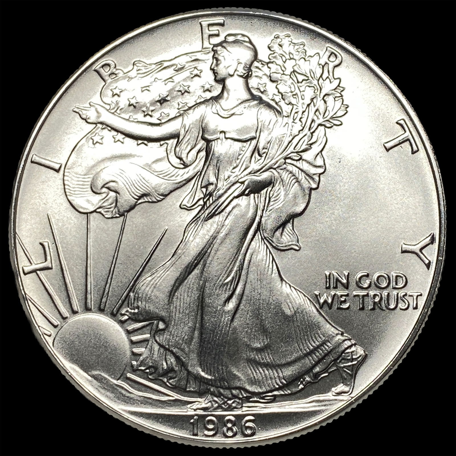 1986 1 oz Silver American Eagle $1 SUPERB GEM BU (1 of 2)
