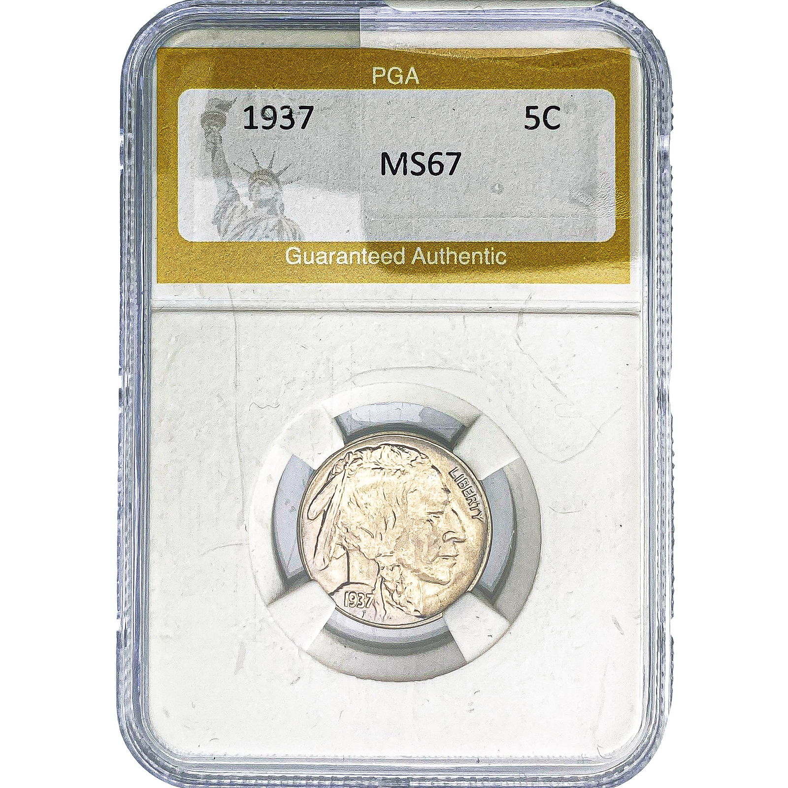 1937 Buffalo Nickel PGA MS67: 1937 Buffalo Nickel PGA MS67