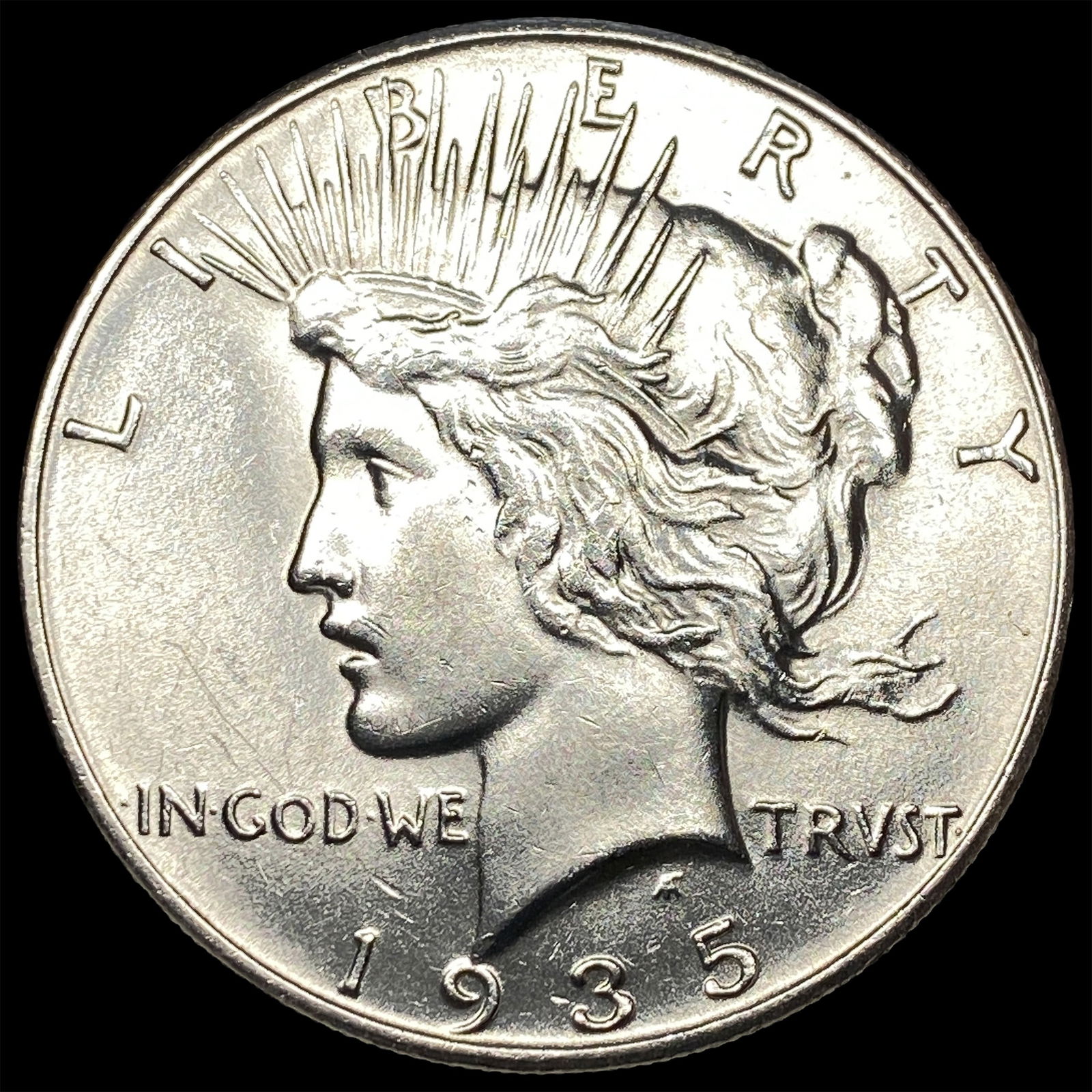 1935 Silver Peace Dollar CHOICE BU (1 of 2)