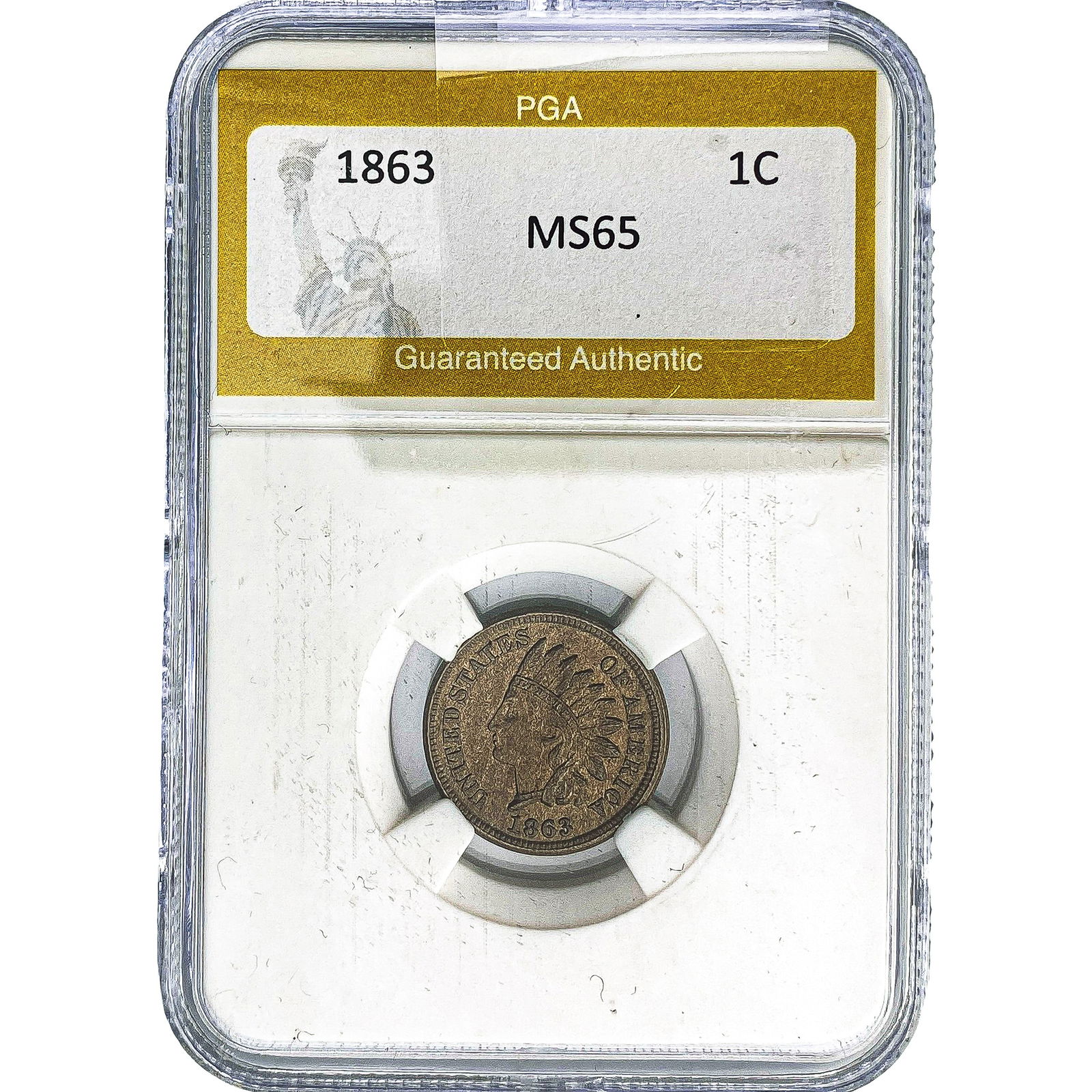 1863 Indian Head Cent PGA MS65 (1 of 2)