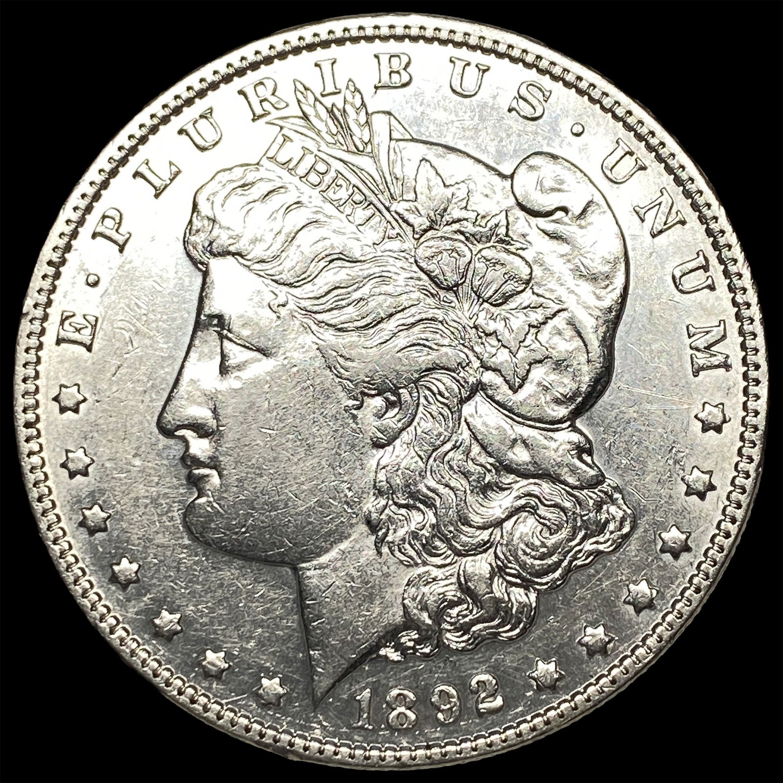 1892-S Silver Morgan Dollar NEARLY UNCIRCULATED: 1892-S Silver Morgan Dollar NEARLY UNCIRCULATED