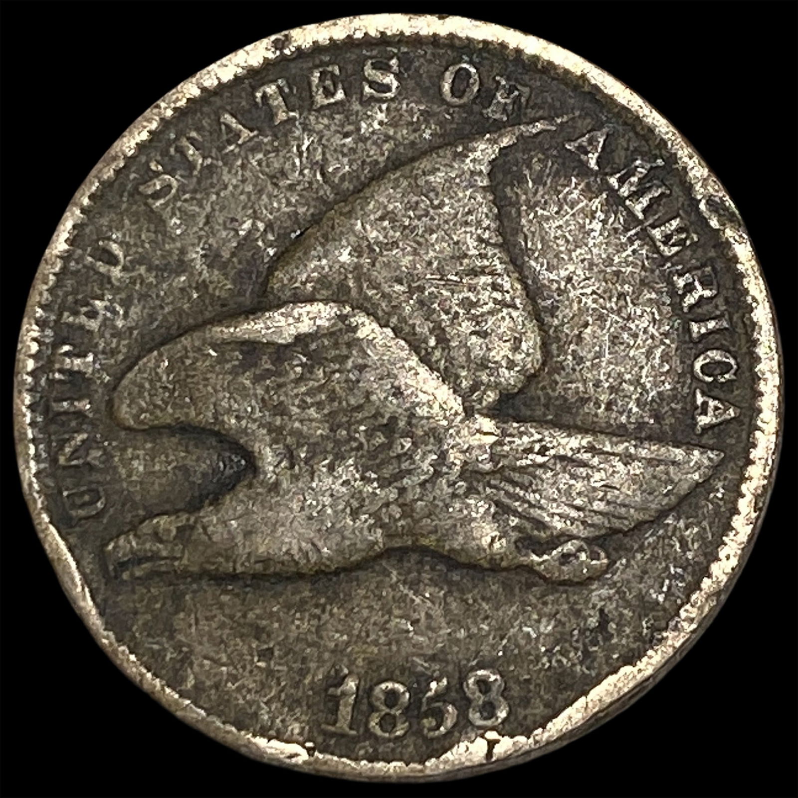 1858 Copper-Nickel Flying Eagle Cent HIGH GRADE: 1858 Copper-Nickel Flying Eagle Cent HIGH GRADE