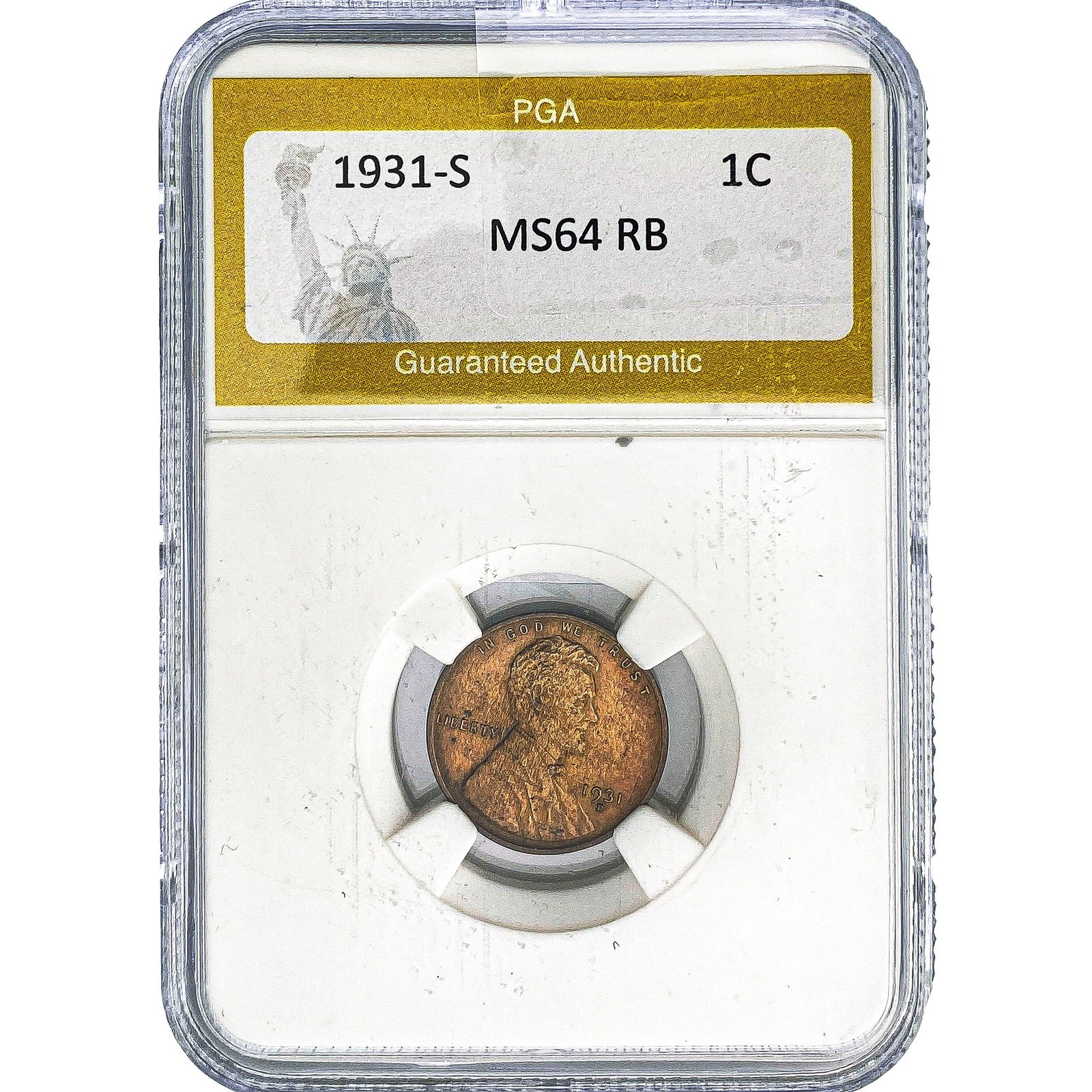 1931-S Wheat Cent PGA MS64 RB (1 of 2)