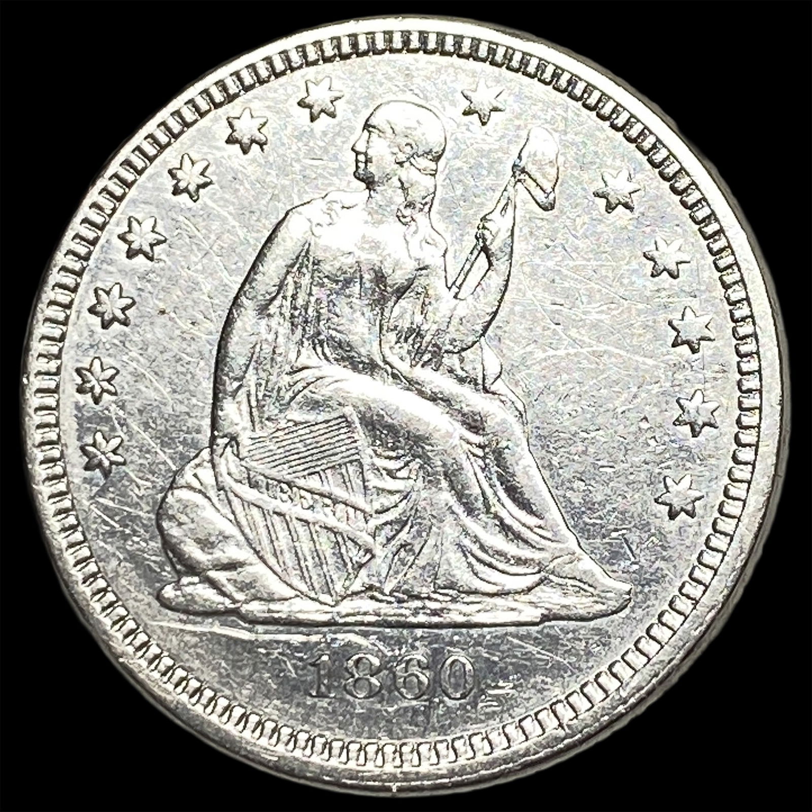 1850 Seated Liberty Quarter CLOSELY UNCIRCULATED (1 of 2)