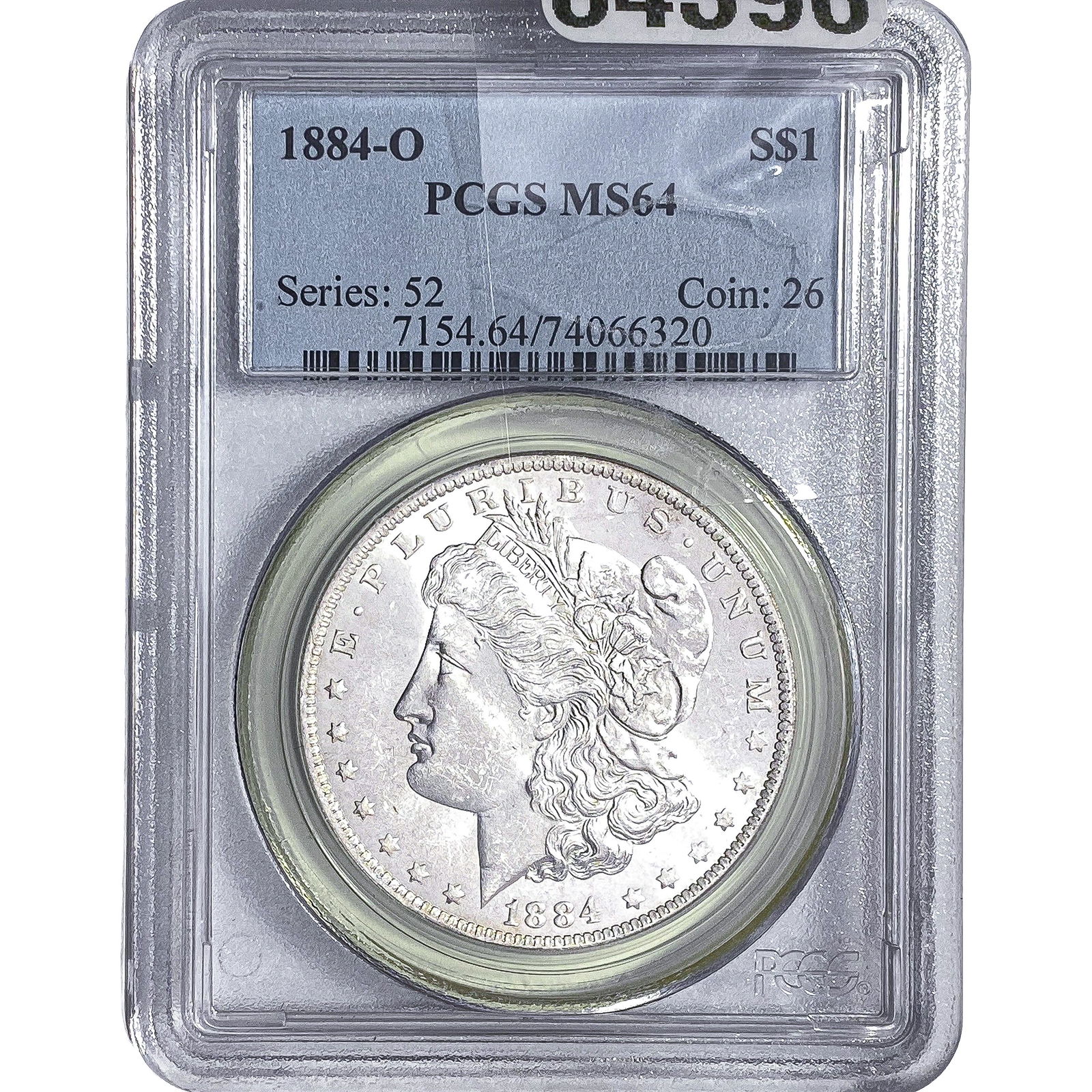 1884-O Morgan Silver Dollar PCGS MS64: 1884-O Morgan Silver Dollar PCGS MS64