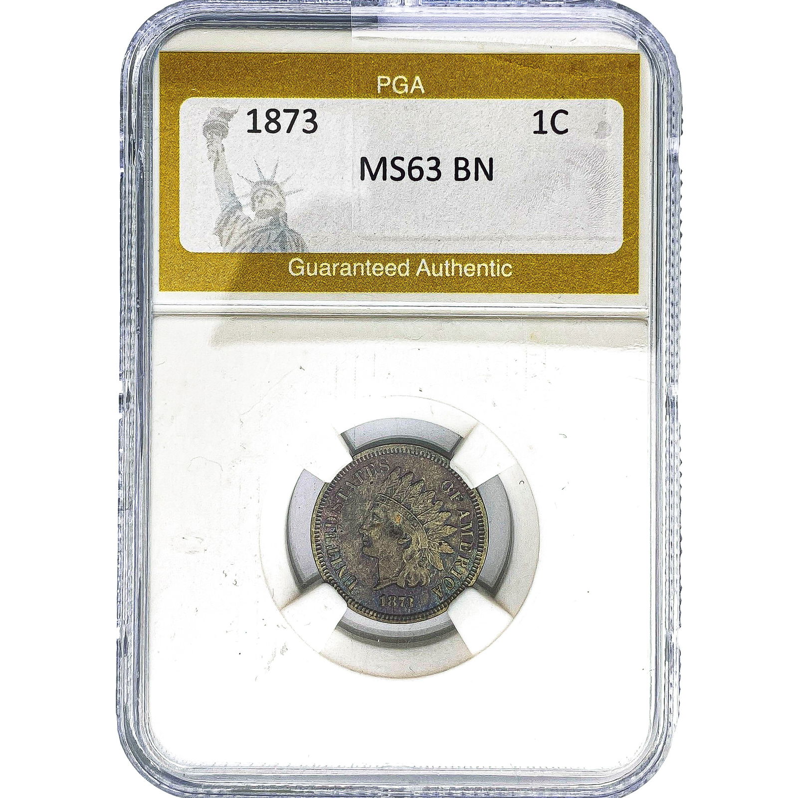 1873 Indian Head Cent PGA MS63 BN: 1873 Indian Head Cent PGA MS63 BN