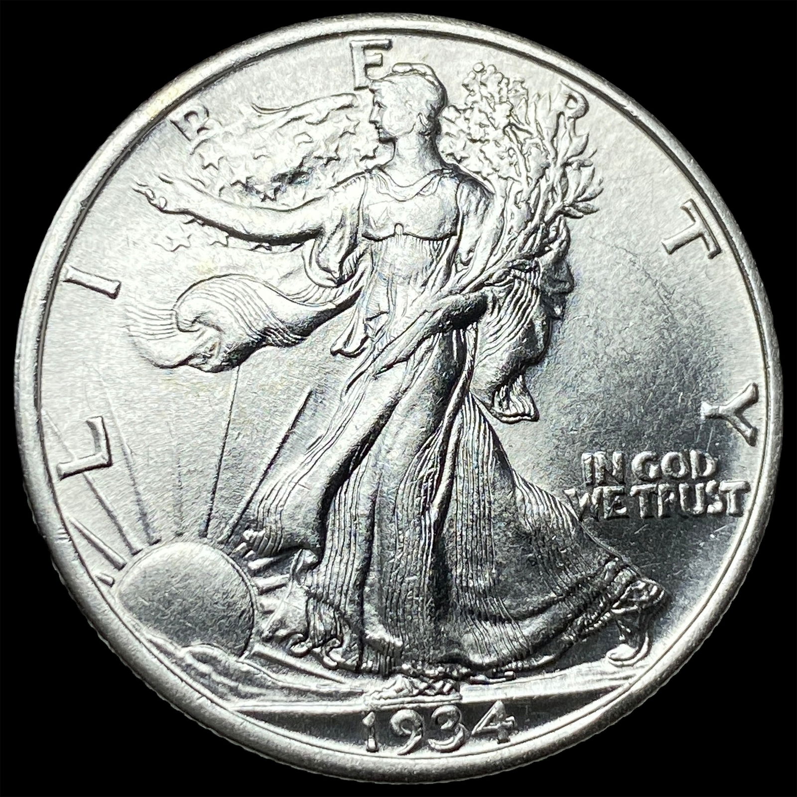 1934-S Silver Walking Liberty Half Dollar UNCIRCULATED: 1934-S Silver Walking Liberty Half Dollar UNCIRCULATED