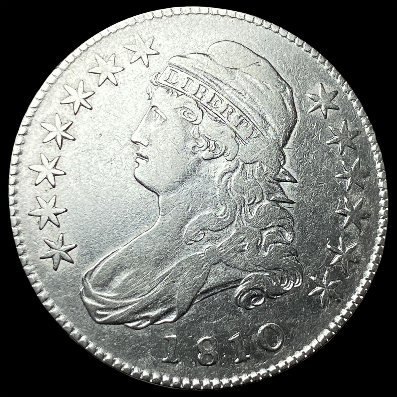 1810 Capped Bust Half Dollar NEARLY UNCIRCULATED: 1810 Capped Bust Half Dollar NEARLY UNCIRCULATED
