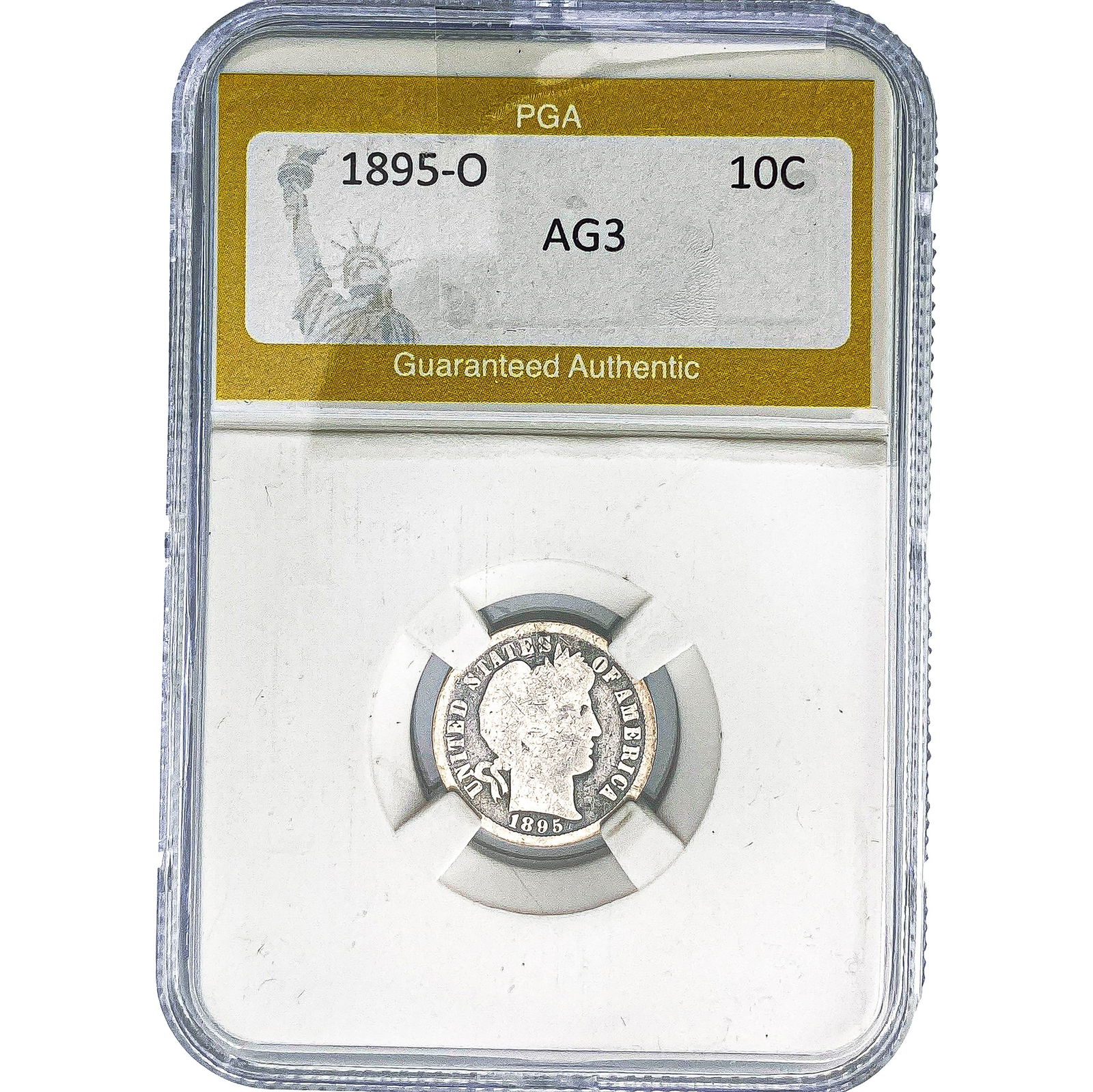 1895-O Barber Dime PGA AG3: 1895-O Barber Dime PGA AG3