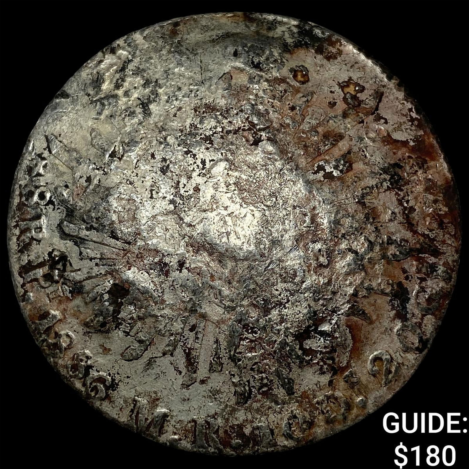 Mexico Silver 1 Peso Punch Marked NEARLY UNCIRCULATED: Mexico Silver 1 Peso Punch Marked NEARLY UNCIRCULATED