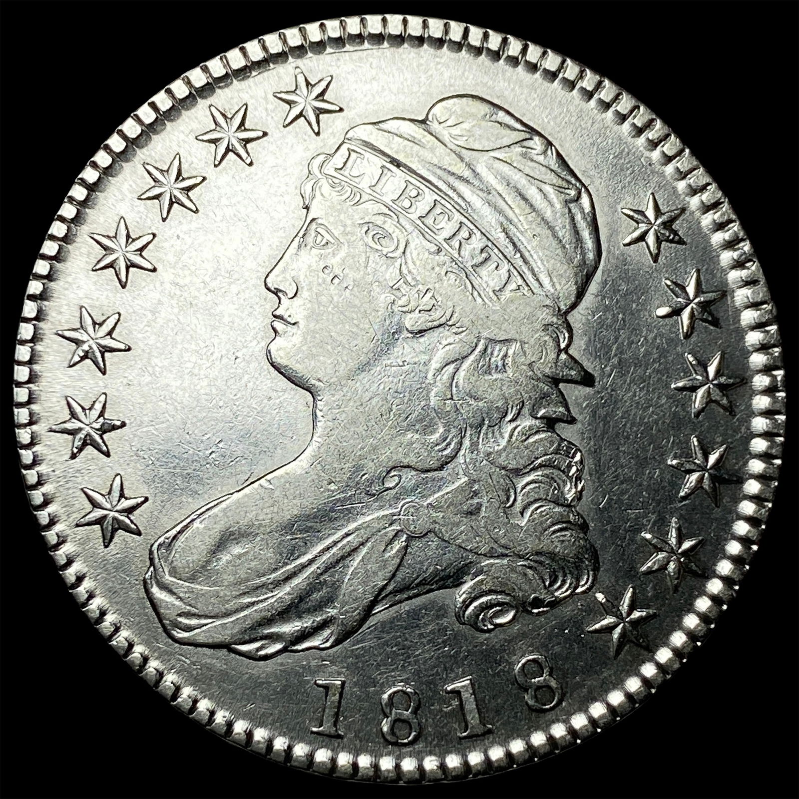 1818 Capped Bust Half Dollar CLOSELY UNCIRCULATED (1 of 2)