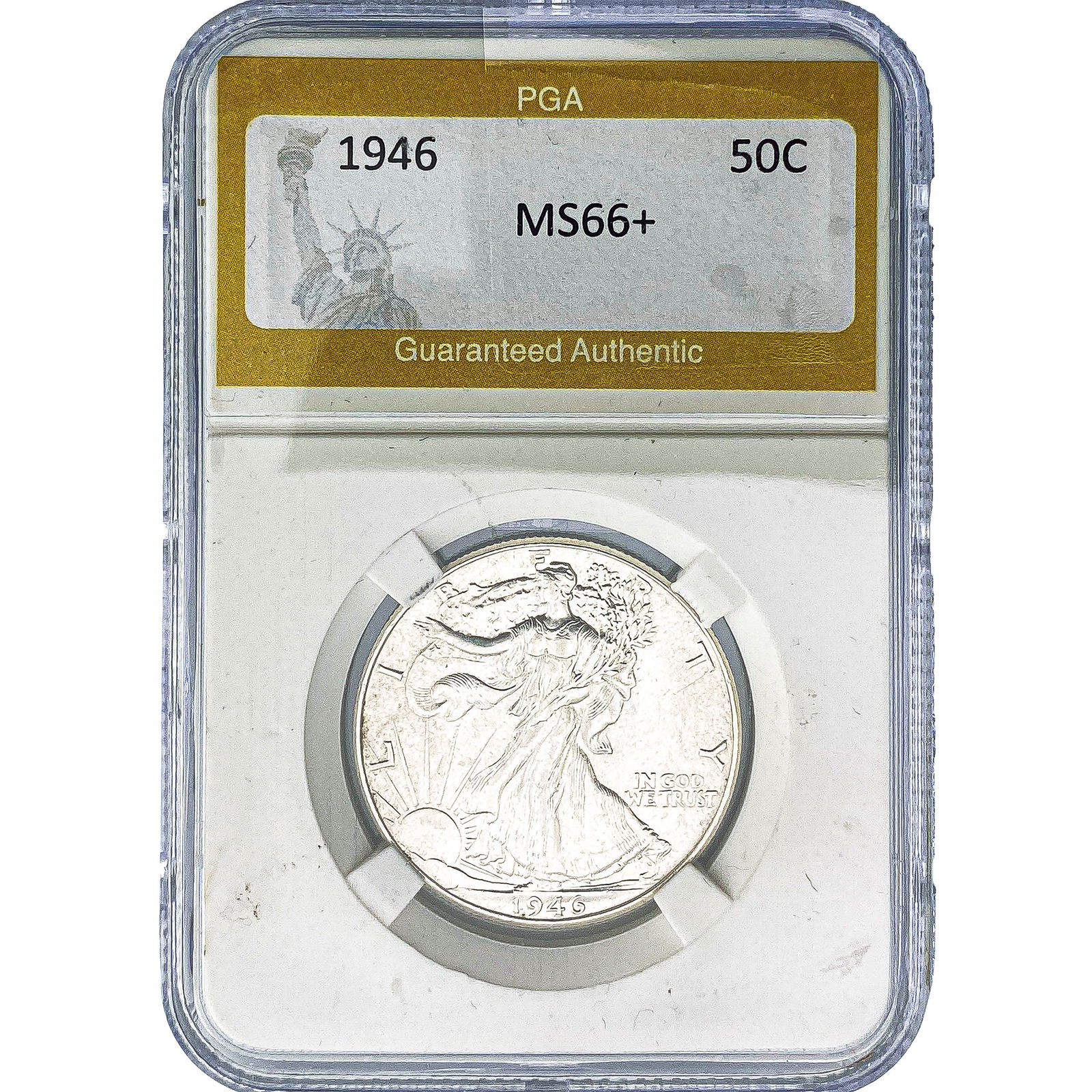 1946 Walking Liberty Half Dollar PGA MS66+: 1946 Walking Liberty Half Dollar PGA MS66+
