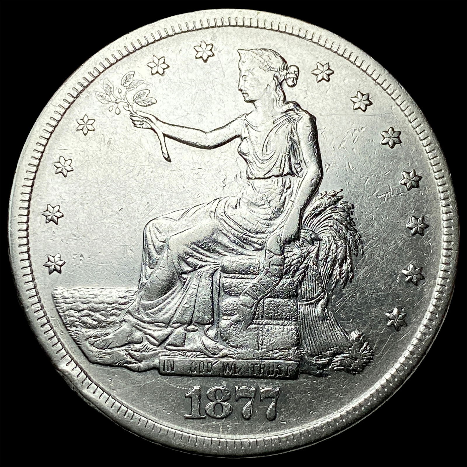 1877-S Silver Trade Dollar CLOSELY UNCIRCULATED (1 of 2)