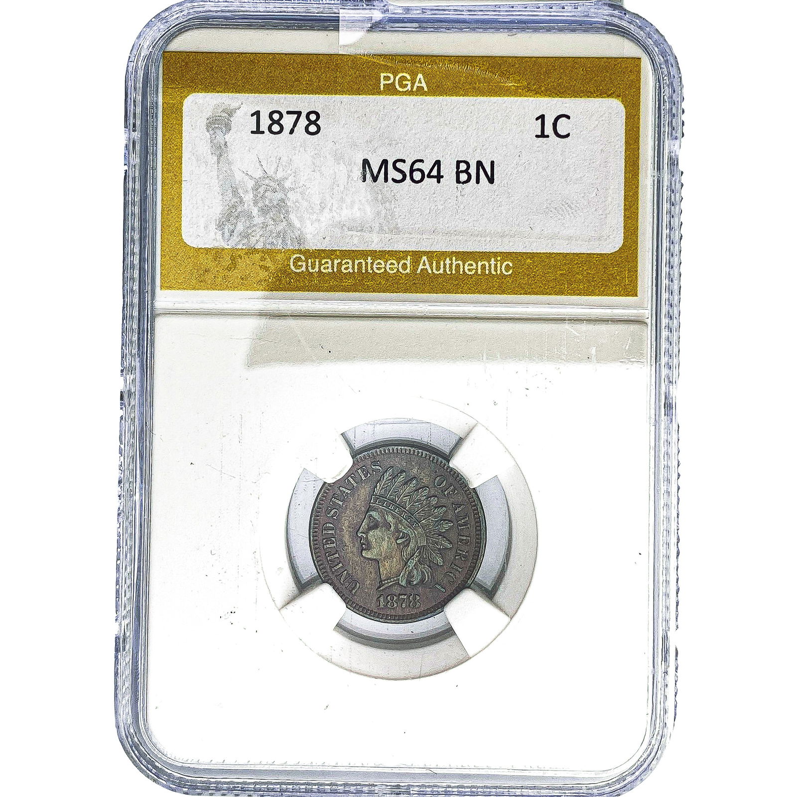 1878 Indian Head Cent PGA MS64 BN (1 of 2)