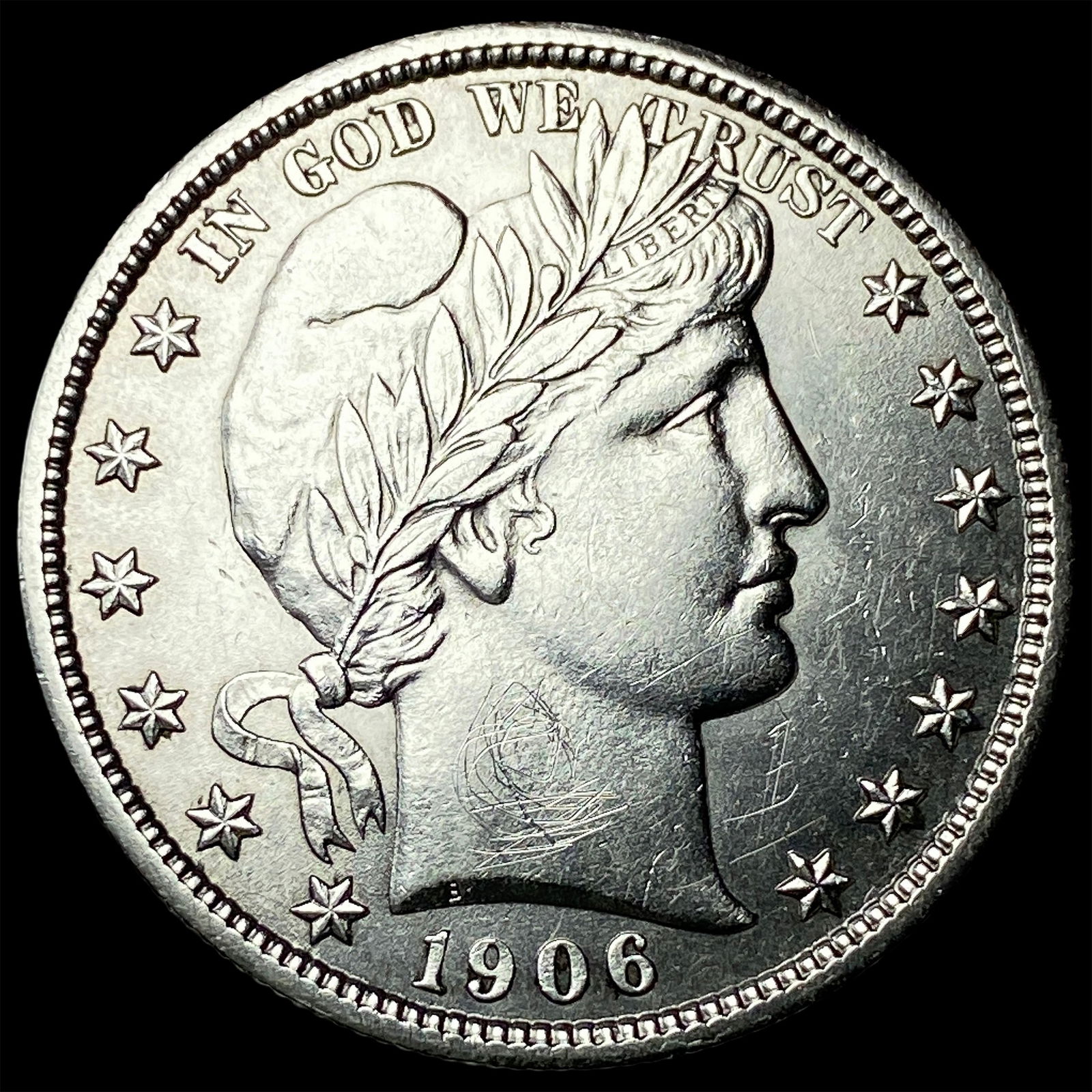 1906 Barber Half Dollar CLOSELY UNCIRCULATED (1 of 2)