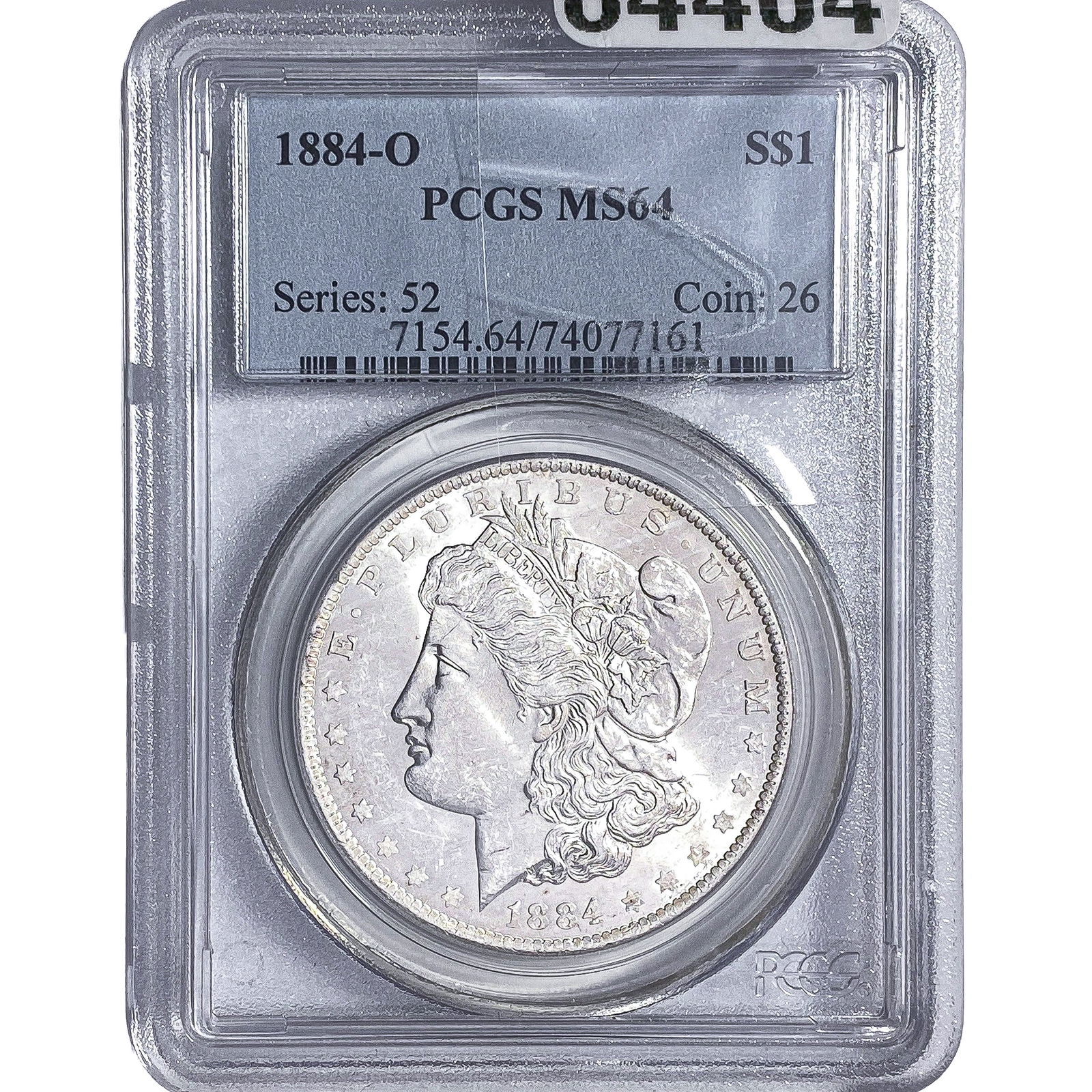 1884-O Morgan Silver Dollar PCGS MS64: 1884-O Morgan Silver Dollar PCGS MS64