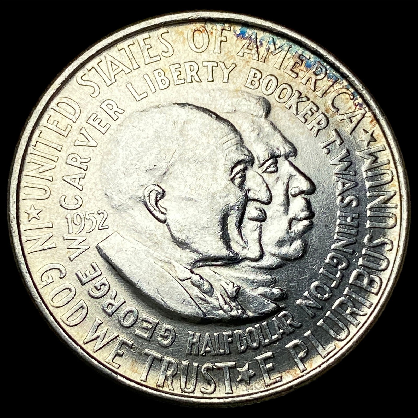 1952 Silver Half Dollar Booker T. Washington UNCIRCULATED: 1952 Silver Half Dollar Booker T. Washington UNCIRCULATED