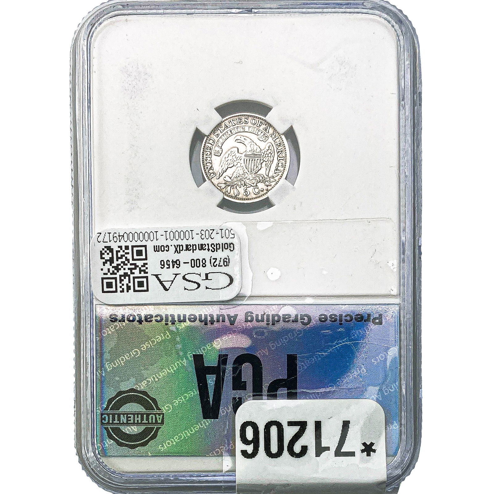 1835 Capped Bust Half Dime PGA MS63 - 2