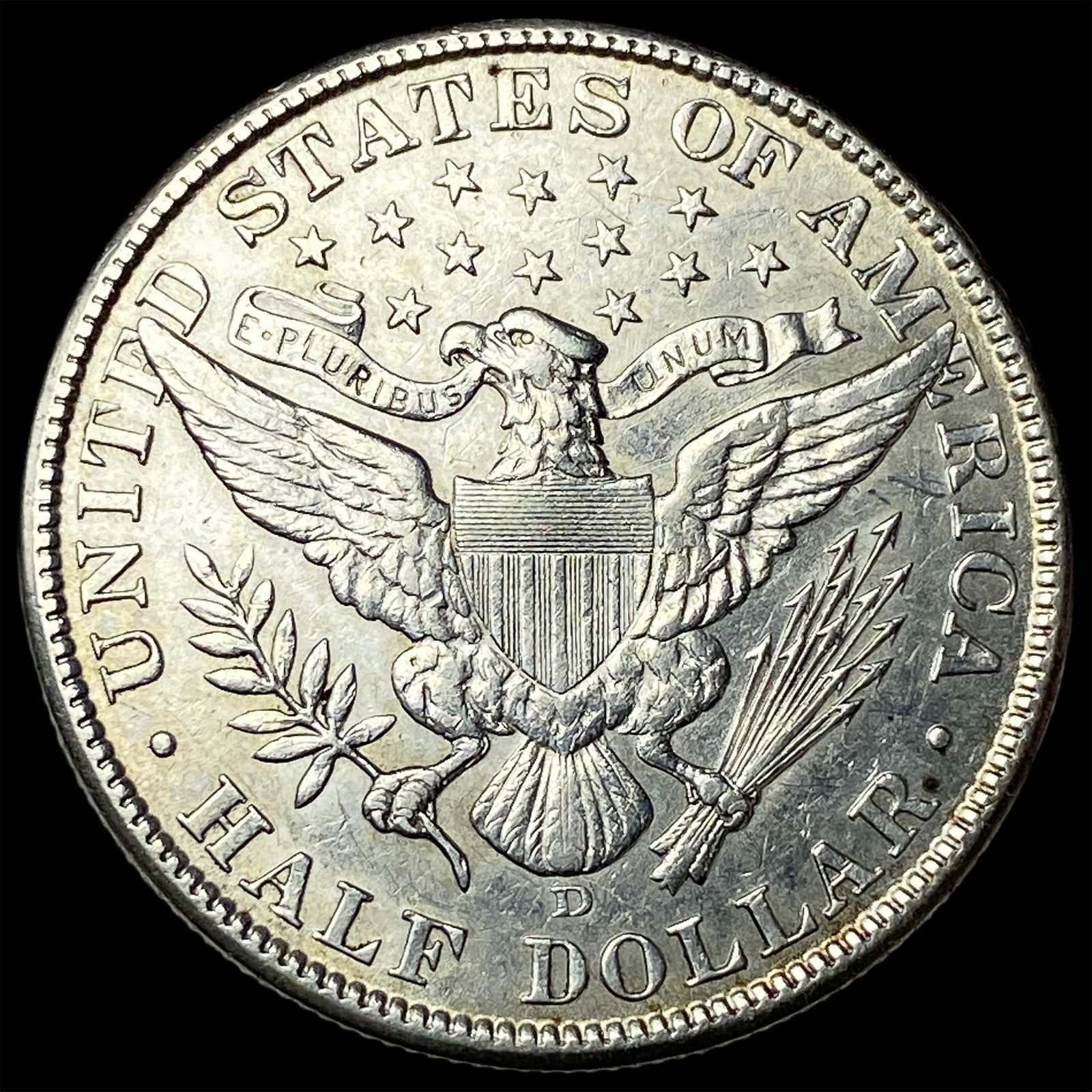 1912-D Silver Barber Half Dollar CLOSELY UNCIRCULATED - 2