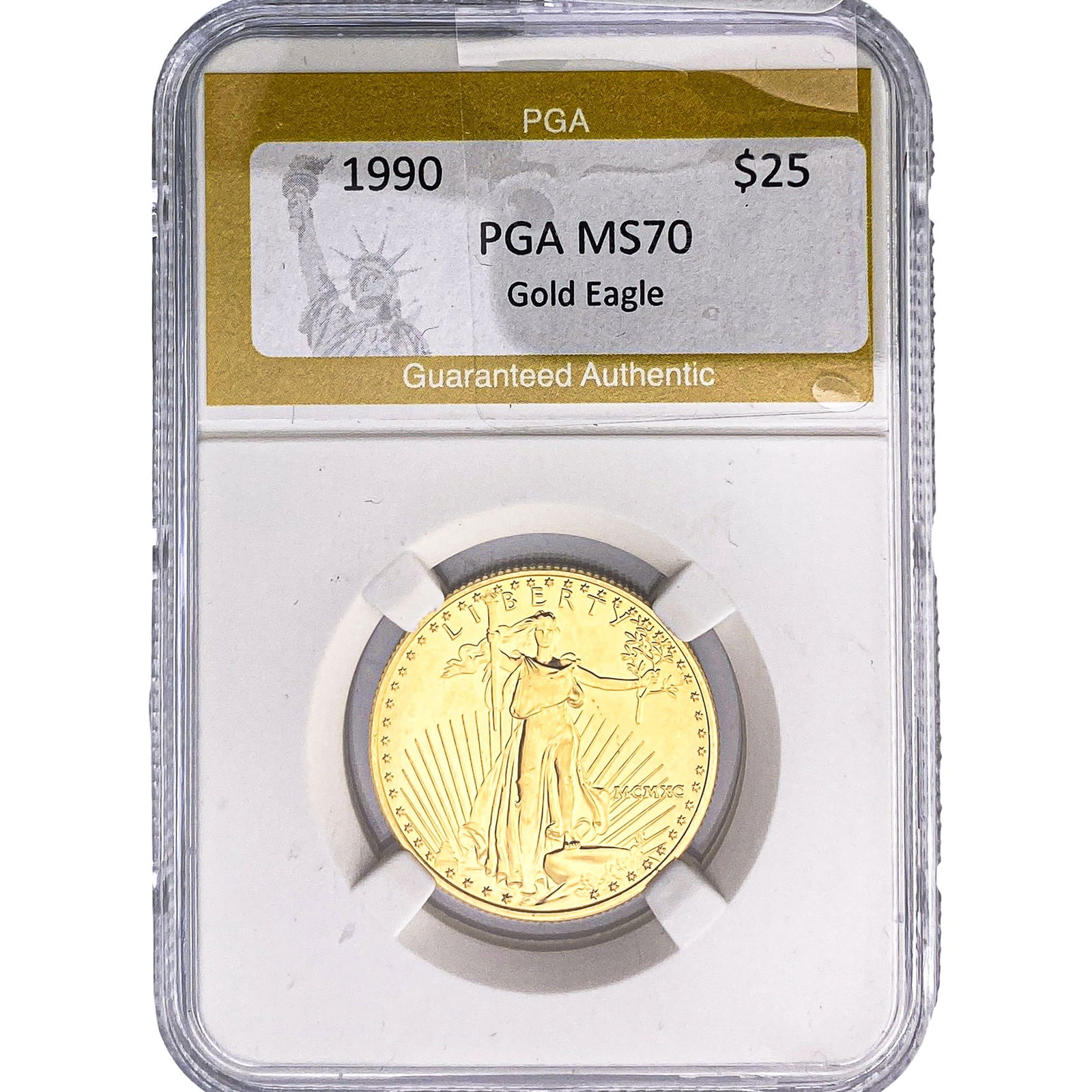 1990 1/2oz $25 Gold Eagle PGA MS70: 1990 1/2oz $25 Gold Eagle PGA MS70