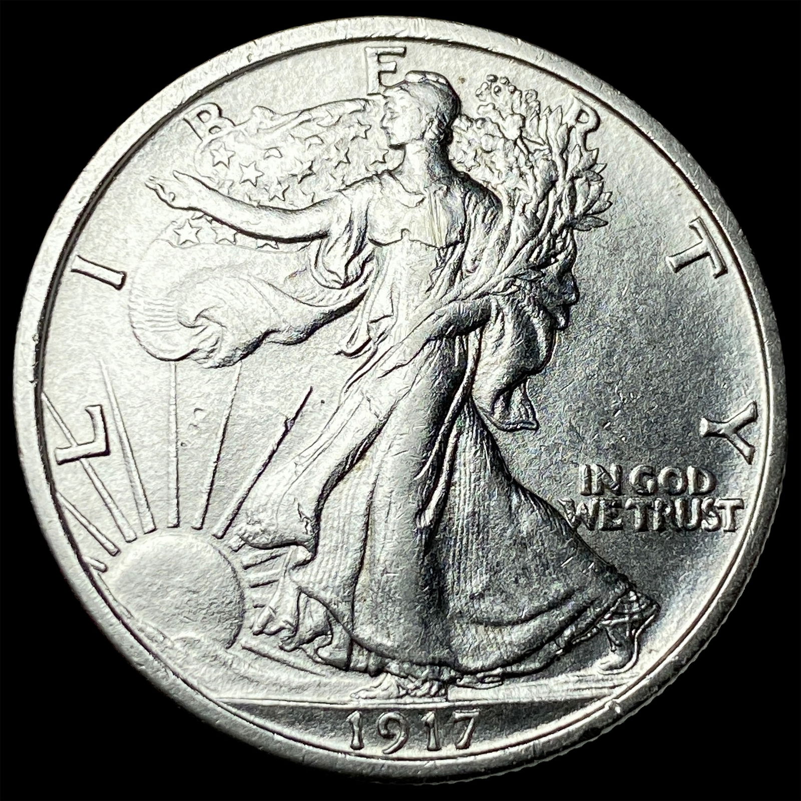 1917 Walking Liberty Half Dollar CLOSELY UNCIRCULATED (1 of 2)