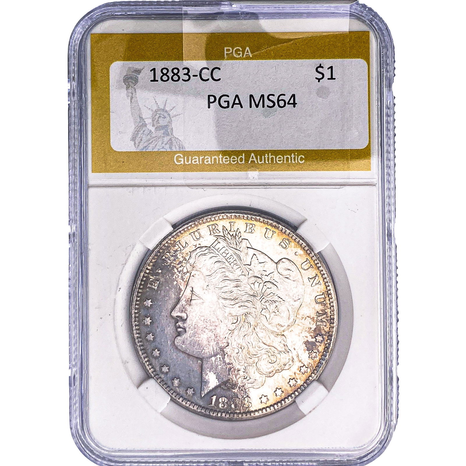 1883-CC Morgan Silver Dollar PGA MS64: 1883-CC Morgan Silver Dollar PGA MS64