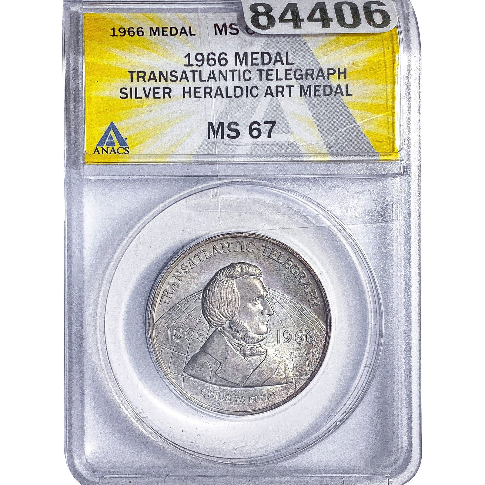 1966 GREAT EASTERN Heraldic Art Medal ANACS MS67: 1966 GREAT EASTERN Heraldic Art Medal ANACS MS67