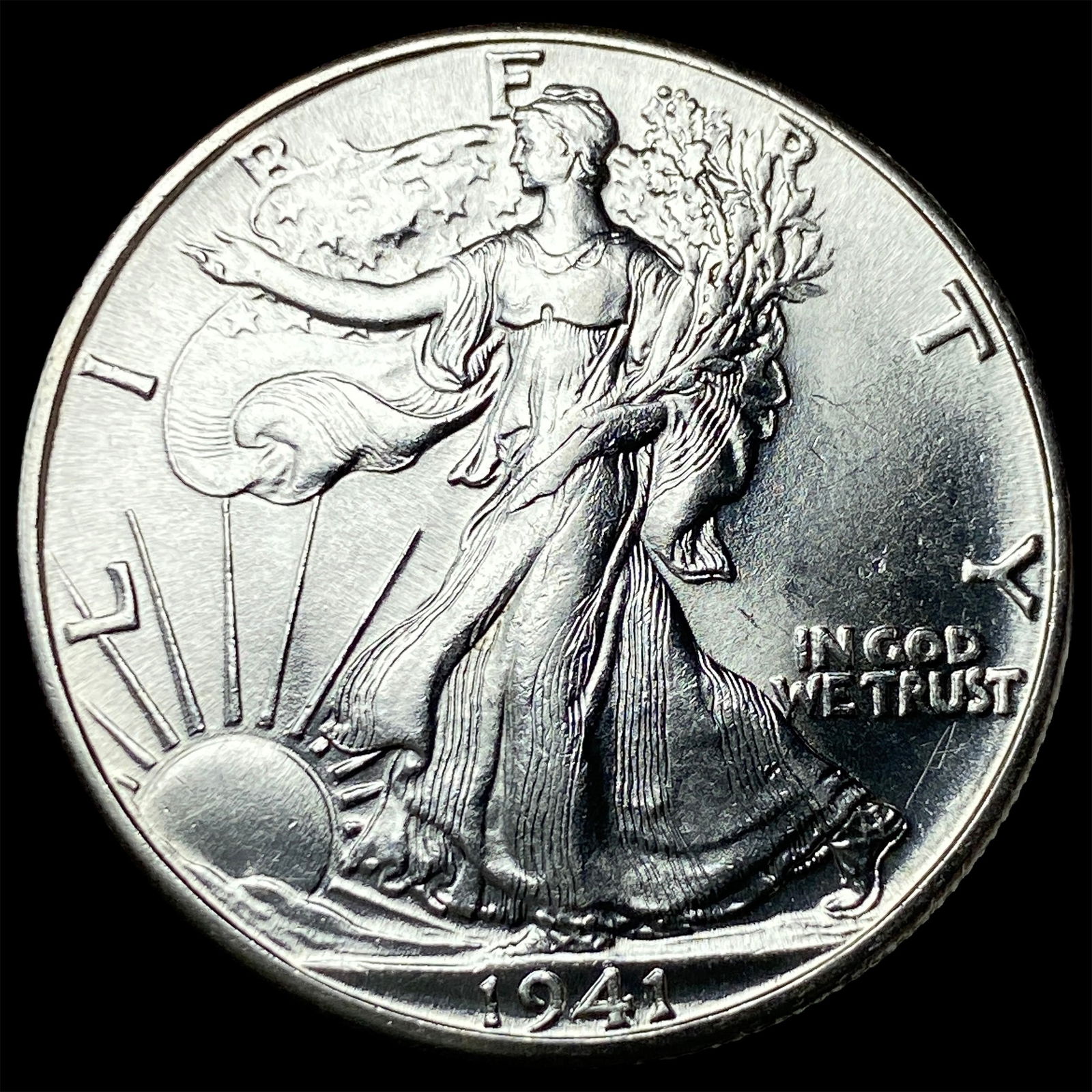 1941-S Silver Walking Liberty Half Dollar CHOICE BU: 1941-S Silver Walking Liberty Half Dollar CHOICE BU