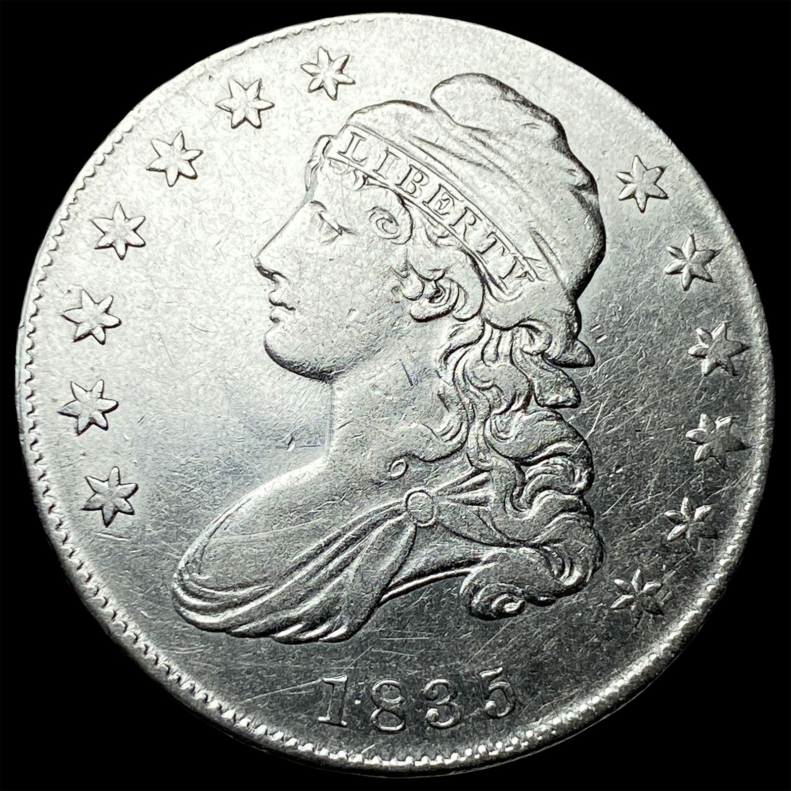 1835 Capped Bust Half Dollar CLOSELY UNCIRCULATED (1 of 2)
