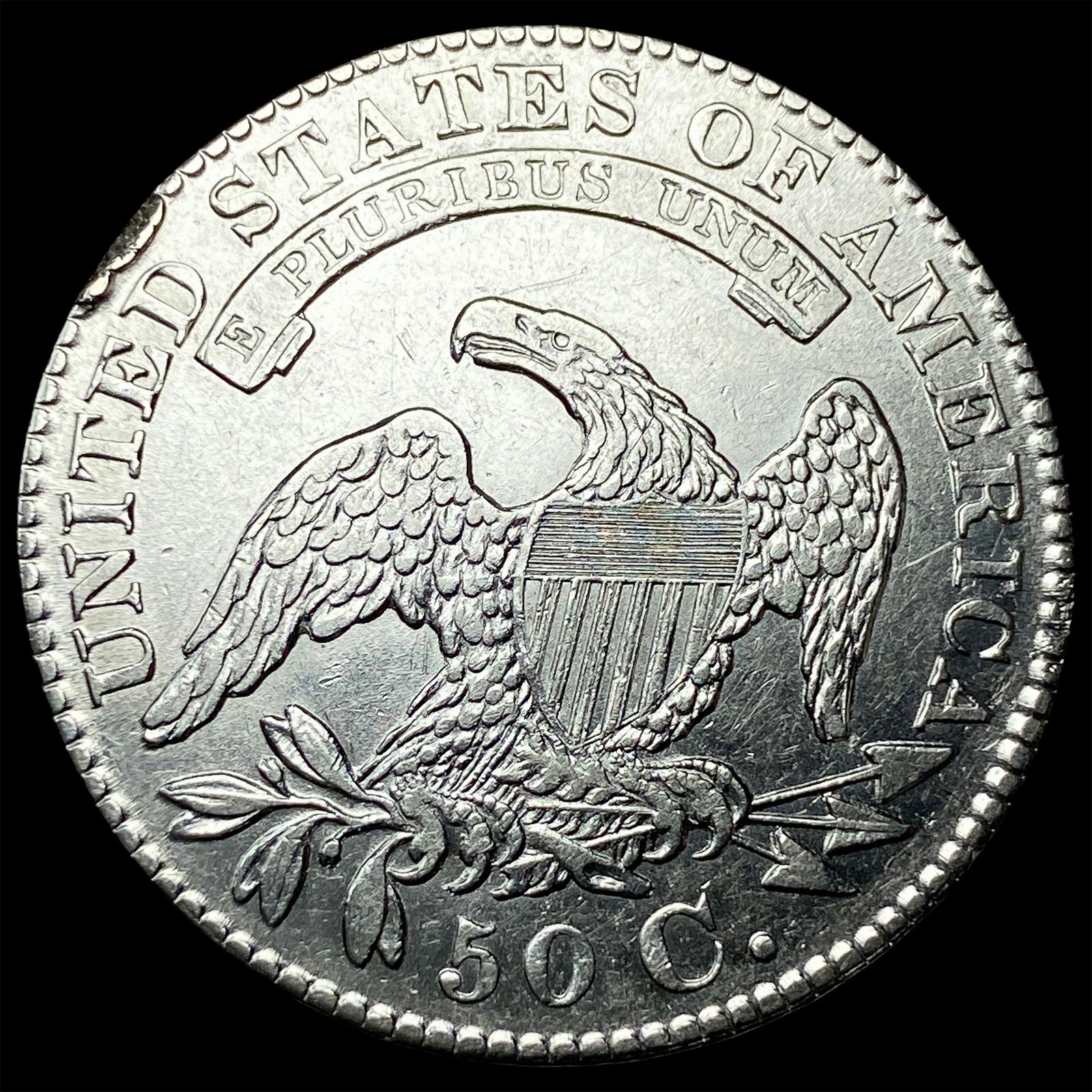 1829 Capped Bust Half Dollar CLOSELY UNCIRCULATED - 2