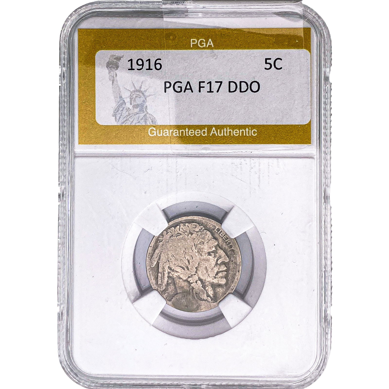 1916 Buffalo Nickel PGA F17 DDO: 1916 Buffalo Nickel PGA F17 DDO