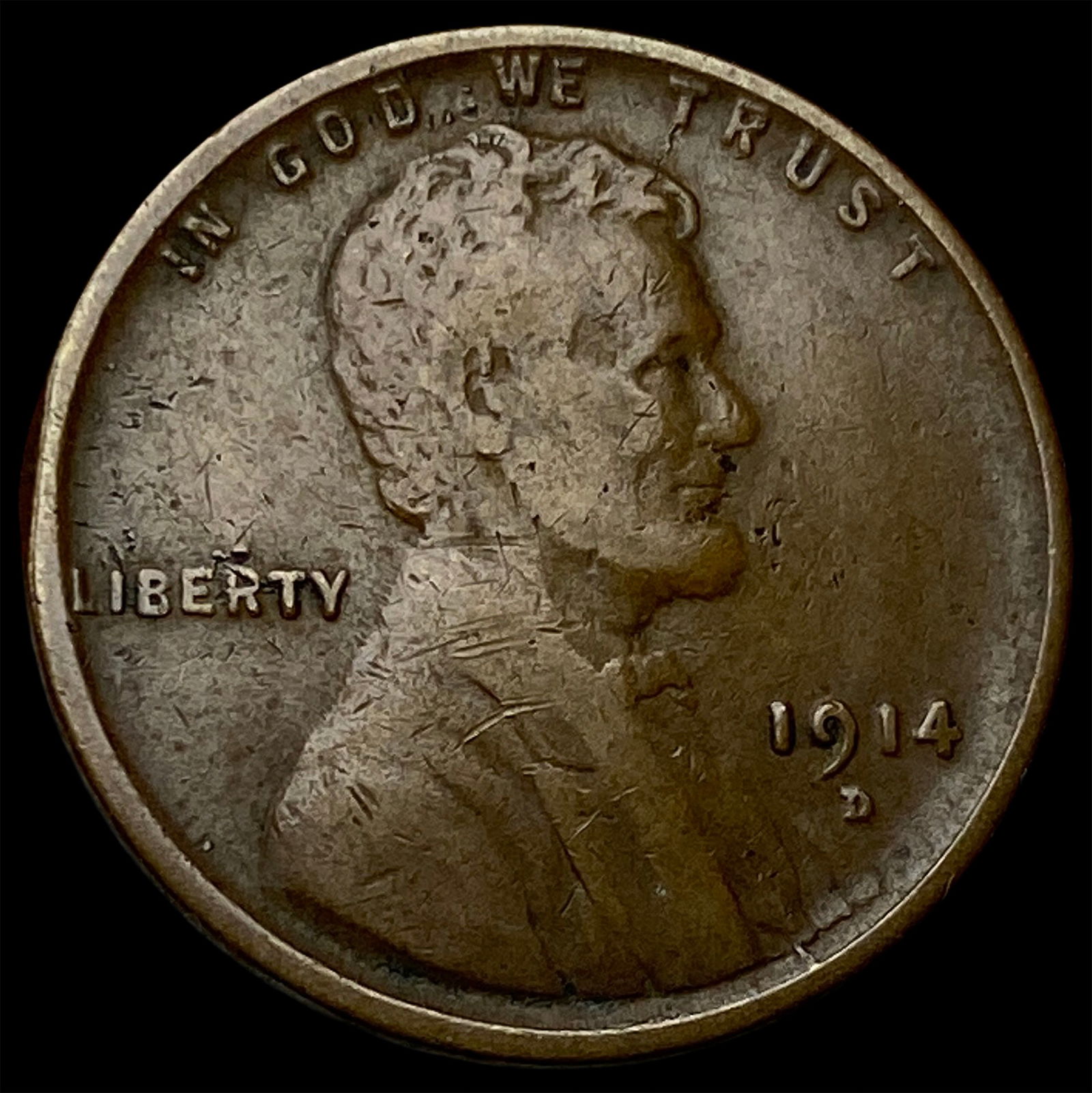 1914-D Lincoln Wheat Cent LIGHTLY CIRCULATED (1 of 2)