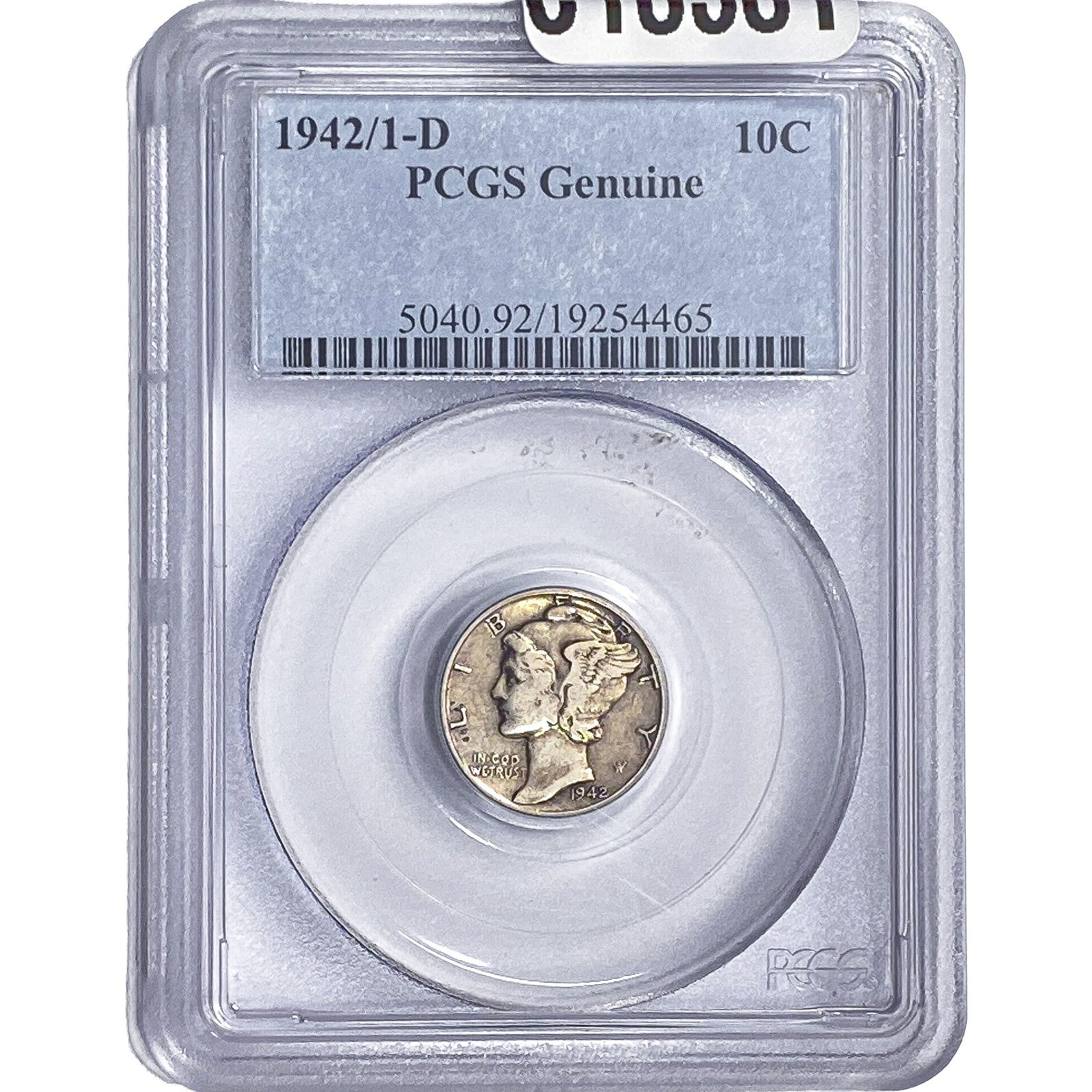 1942/1-D Mercury Silver Dime PCGS GENUINE (1 of 2)